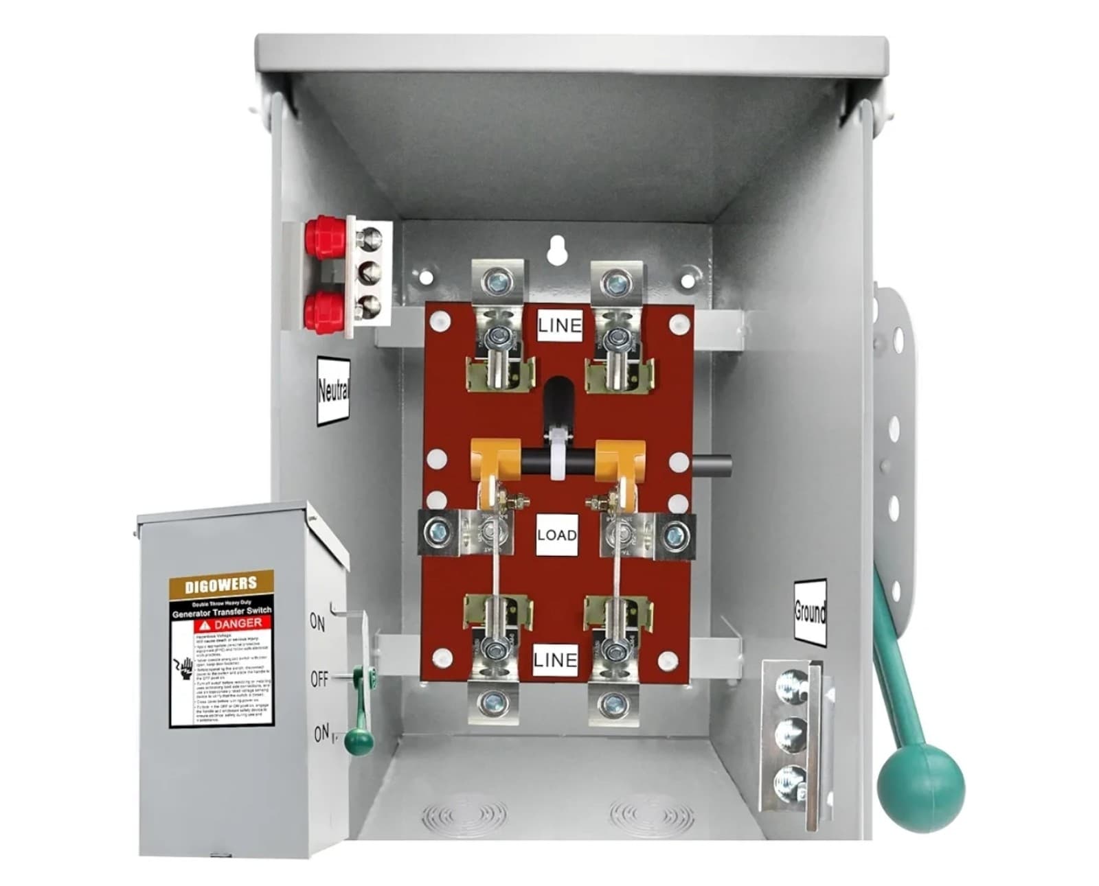 Generator Transfer Switch 200 Amp 2 Pole 4 Wires, 120/240-Volt 48000Watts - Image 1