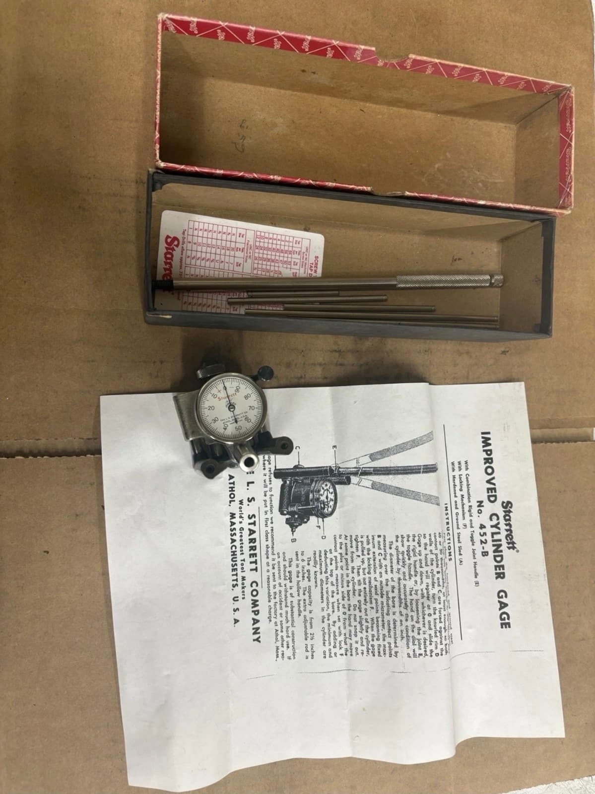 Starrett Cylinder gauge 2"-6" range Model #452-B - Image 1