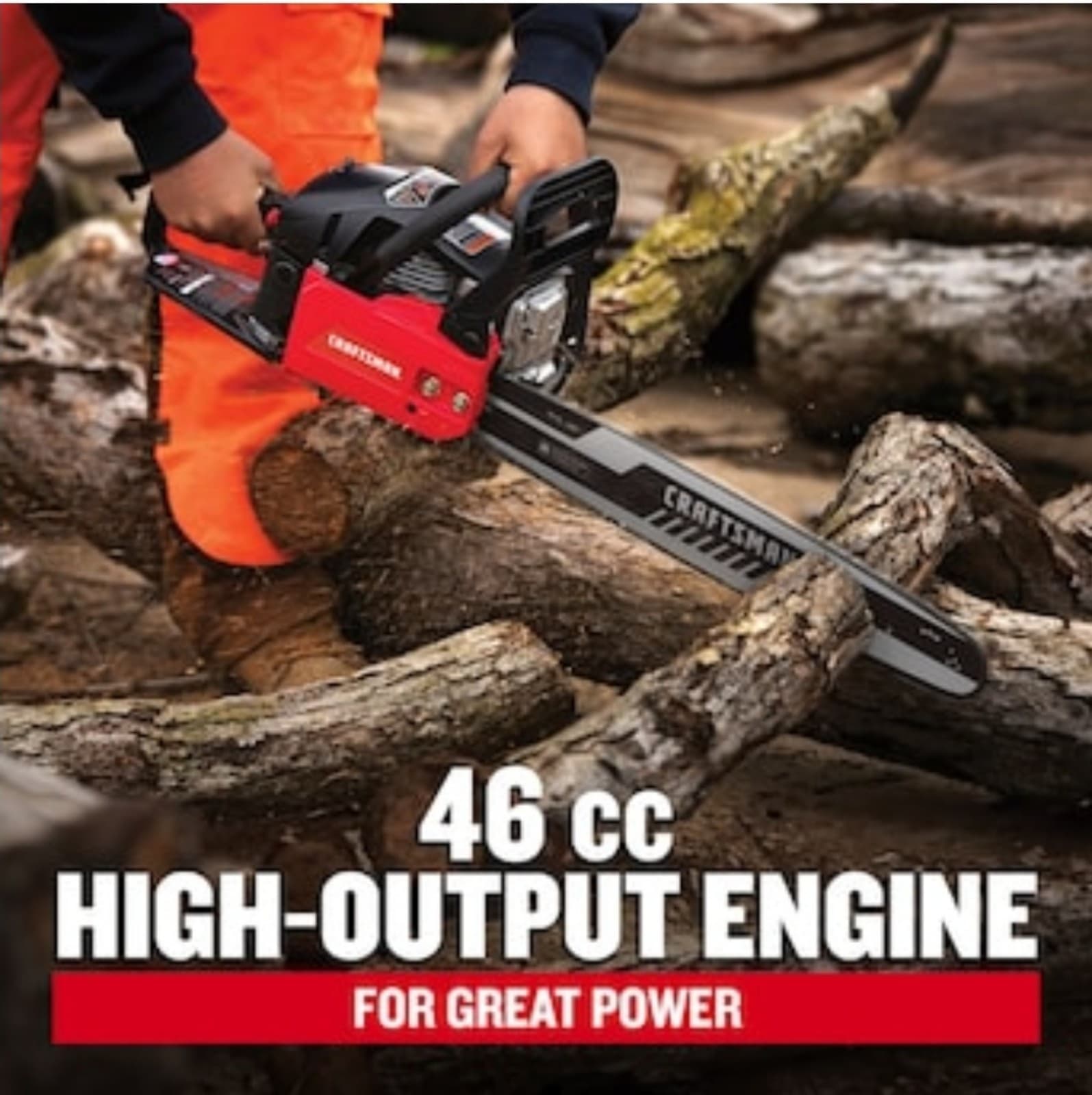 CRAFTSMAN S205 46-cc 2-cycle 20-in Gas Chainsaw - Thumbnail 4