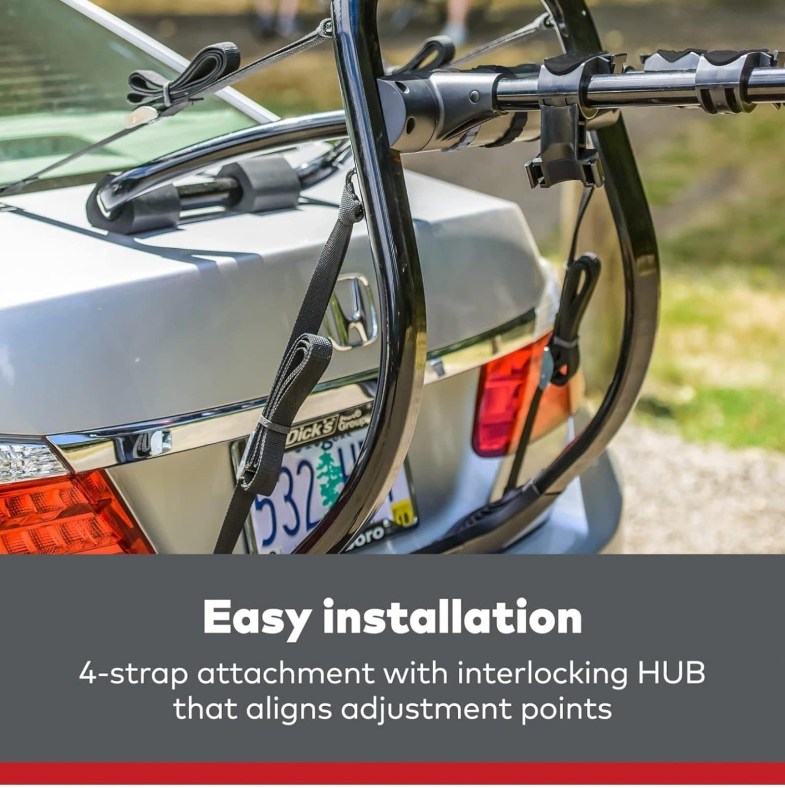 Yakima FullBack 3 Premium Trunk Bike Rack, Holds 3 Bikes, Tool-Free Installation - Thumbnail 5