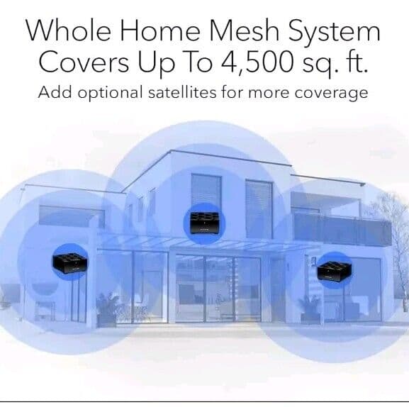 Netgear Nighthawk AX3000 WiFi 6 Mesh System with One Year Advanced Internet Se - Thumbnail 4