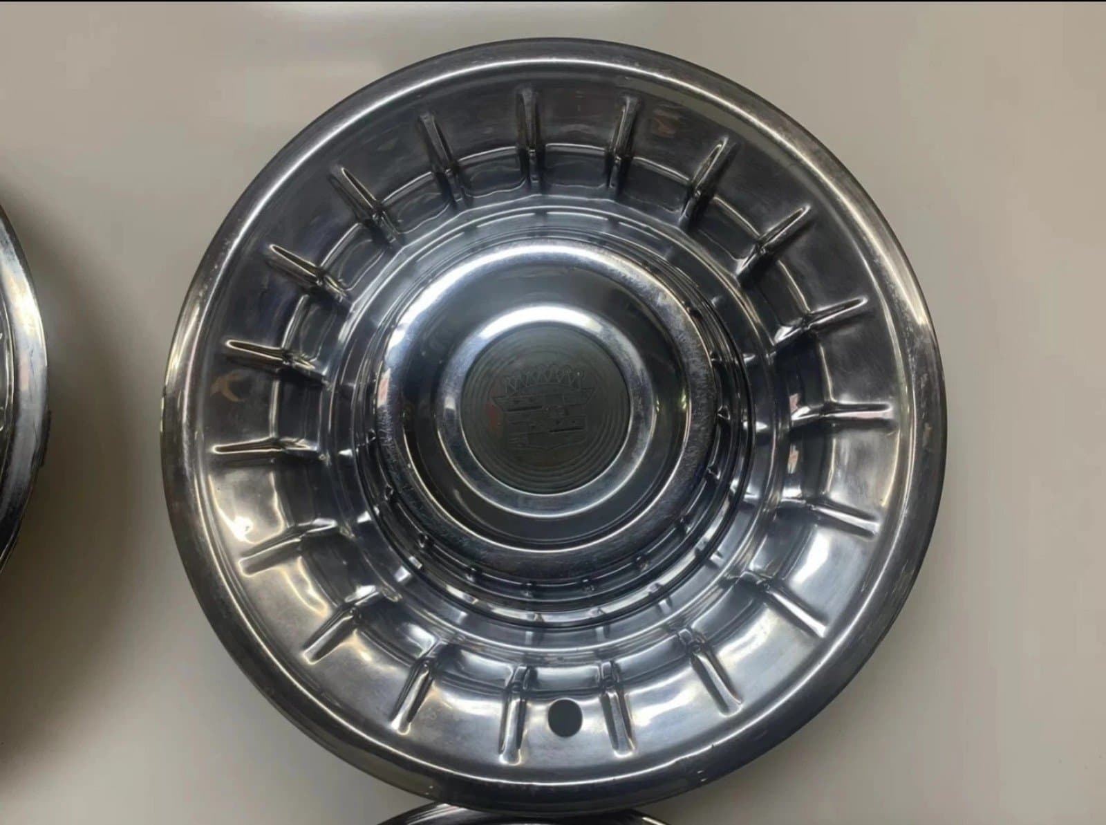 1956 Cadillac Hub Caps 15" Set of 4 Caddy Wheel Covers Hubcaps - Thumbnail 2