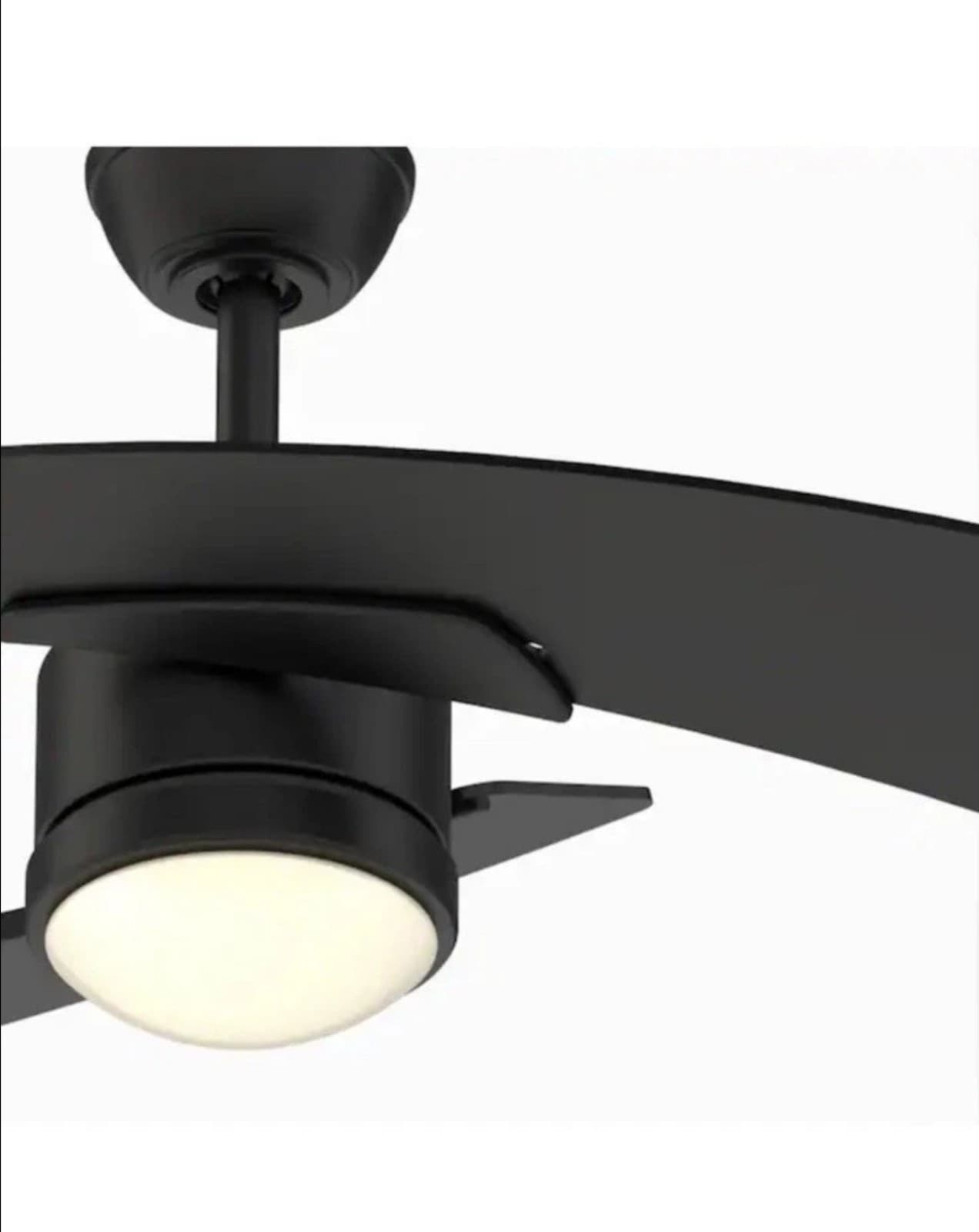 Fanimation Studio Collection Aire Duo 48-in Integrated LED Black Ceiling Fan - Thumbnail 2