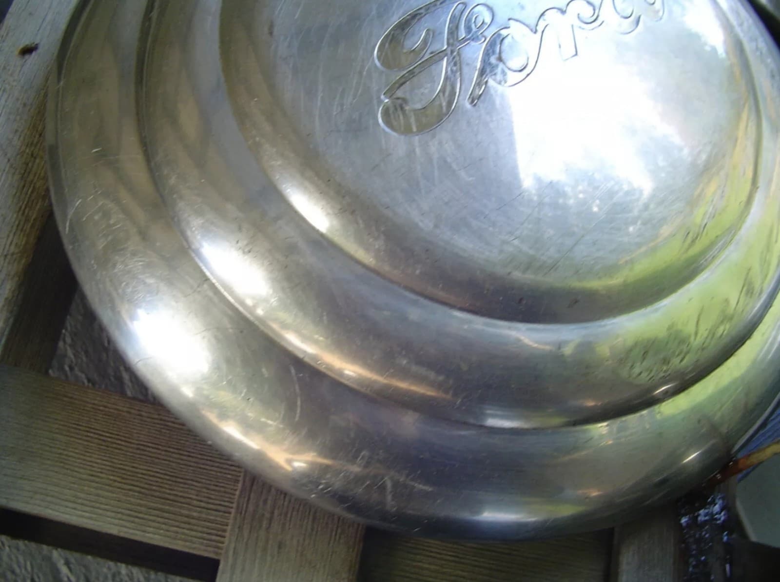 1941 VINTAGE FORD SUPER DELUX COUPE ROADSTER PICKUP TRUCK HUBCAPS WHEEL COVERS - Thumbnail 4