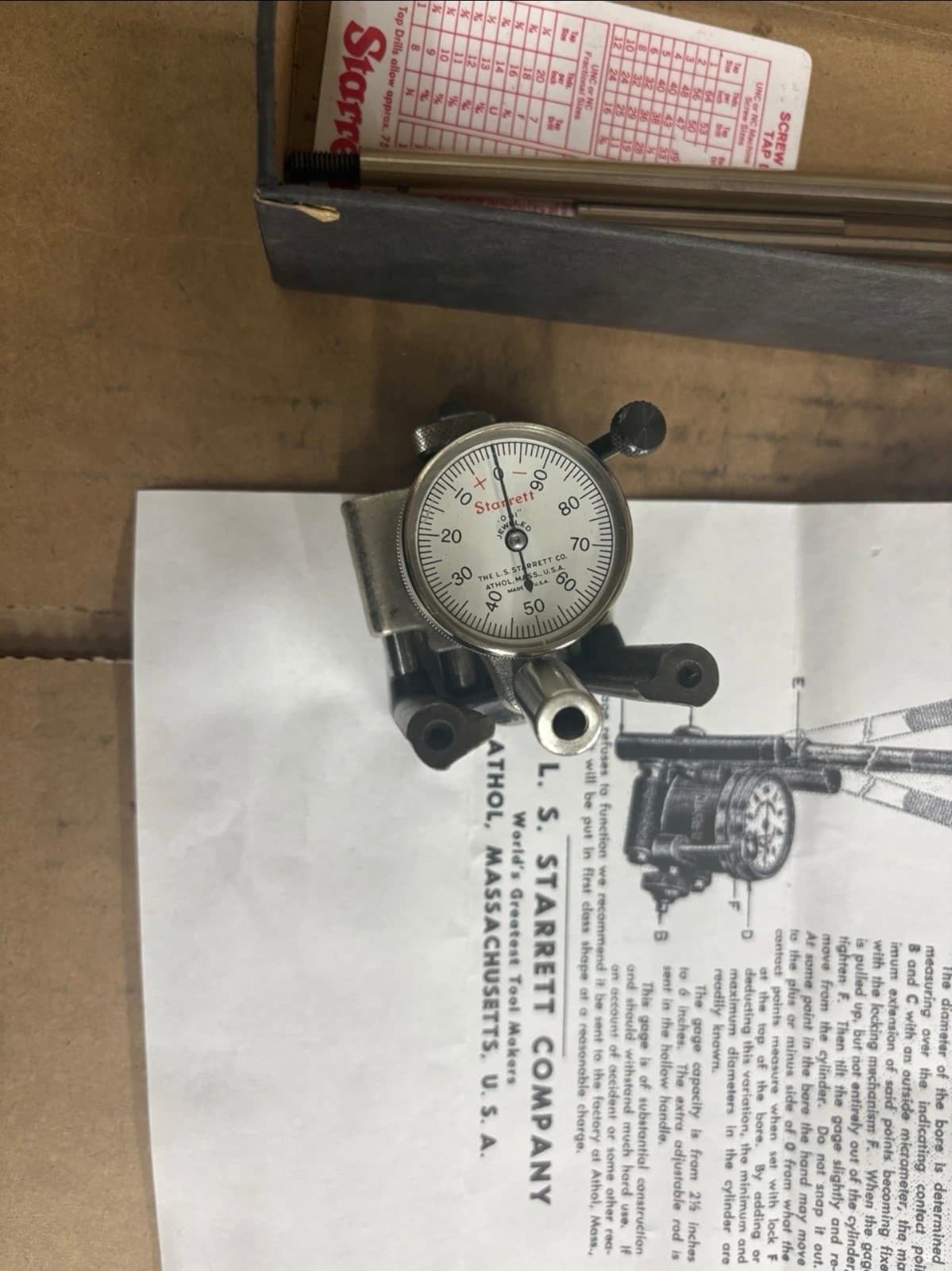 Starrett Cylinder gauge 2"-6" range Model #452-B - Thumbnail 2