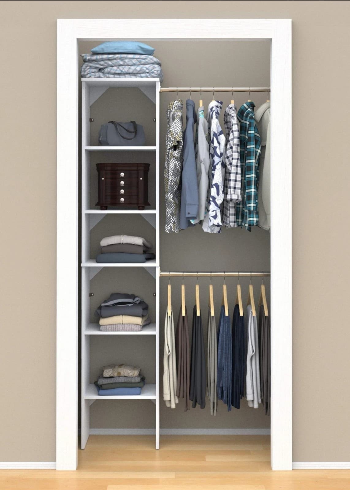 ClosetMaid SuiteSymphony 25-Inch Tower Closet Organizer with Top Shelves - Thumbnail 7