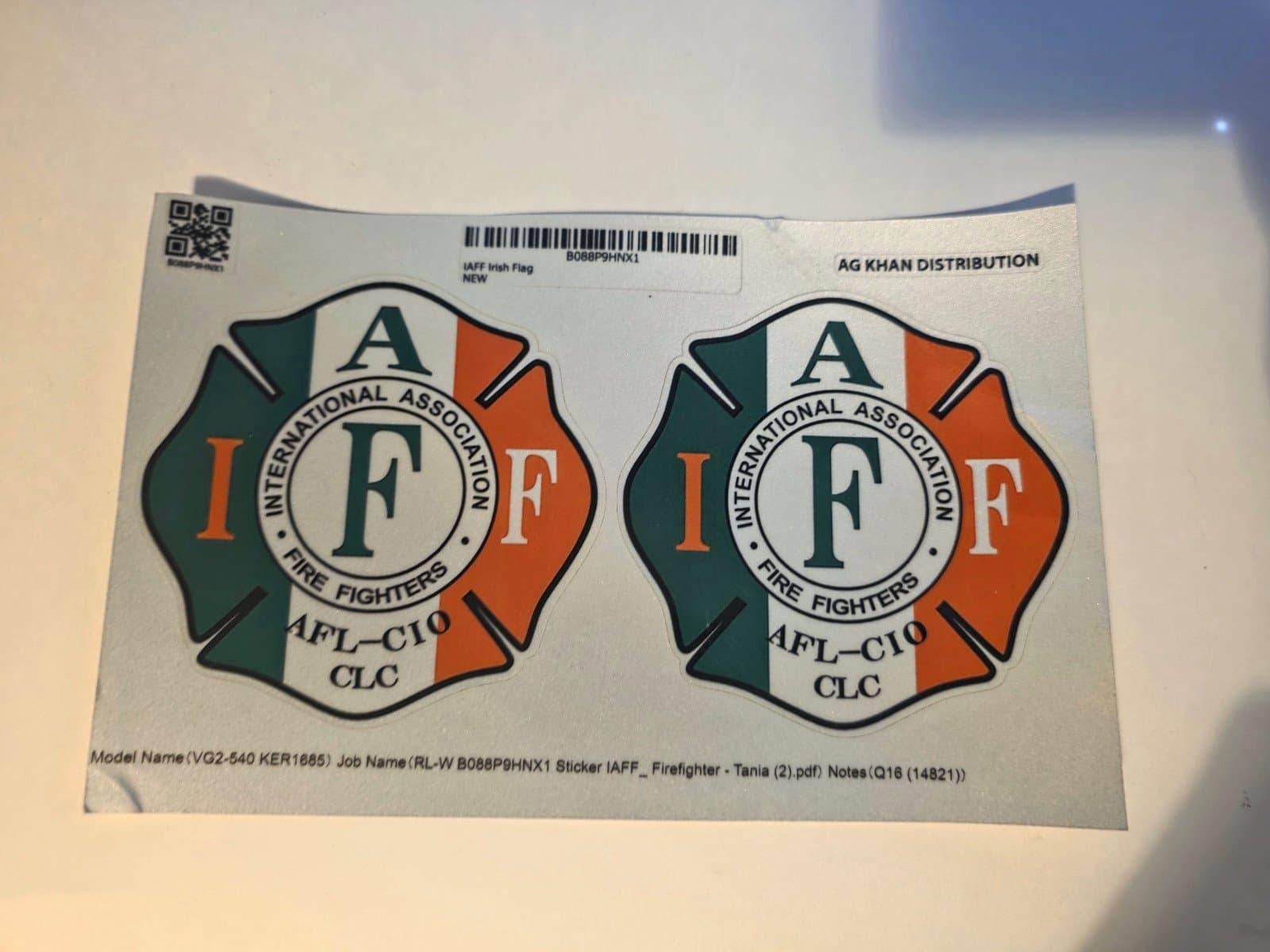 International Firefighters Association Sticker - Image 1
