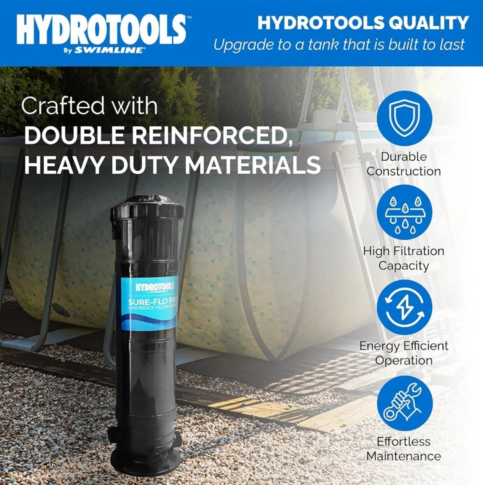 Swimline HydroTools 150 SF Swimming Pool Filter up to 57,600 Gallons D1002 - Thumbnail 2