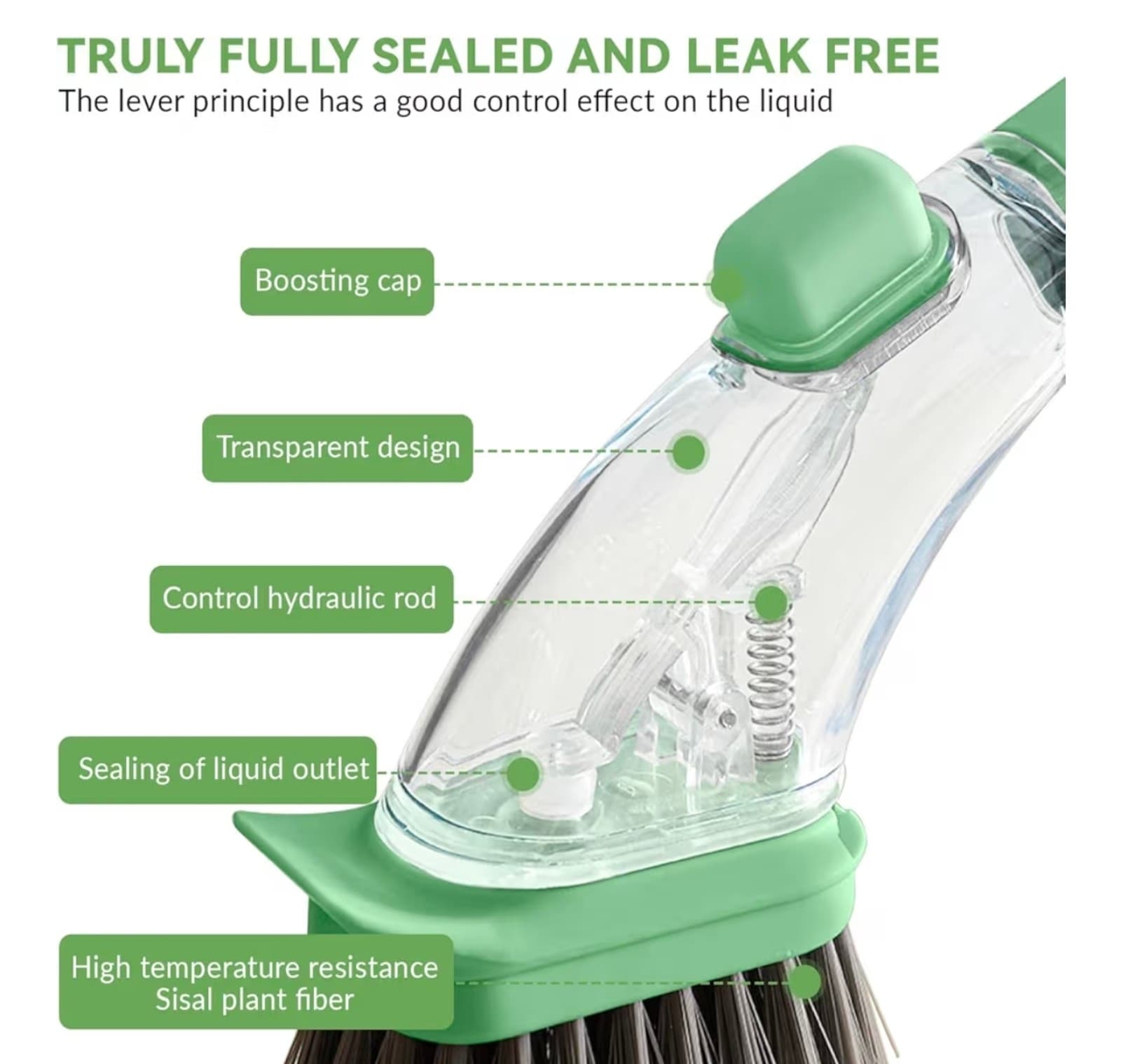 Soap Dispensing Dish Brush with Handle 2-in-1 - Thumbnail 3