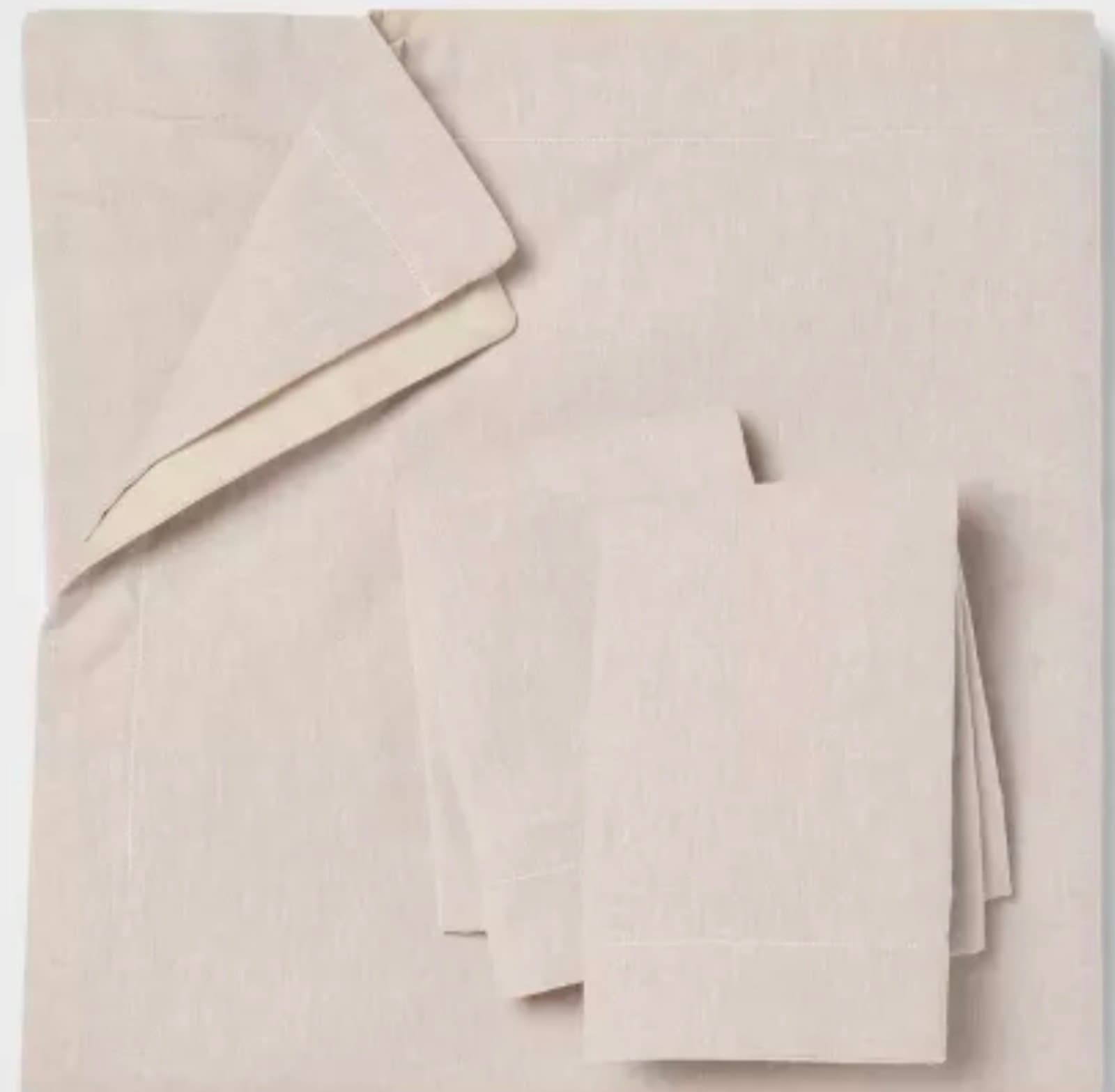 Chambray Duvet Cover & Sham Set - Threshold King Size Khaki - Thumbnail 5