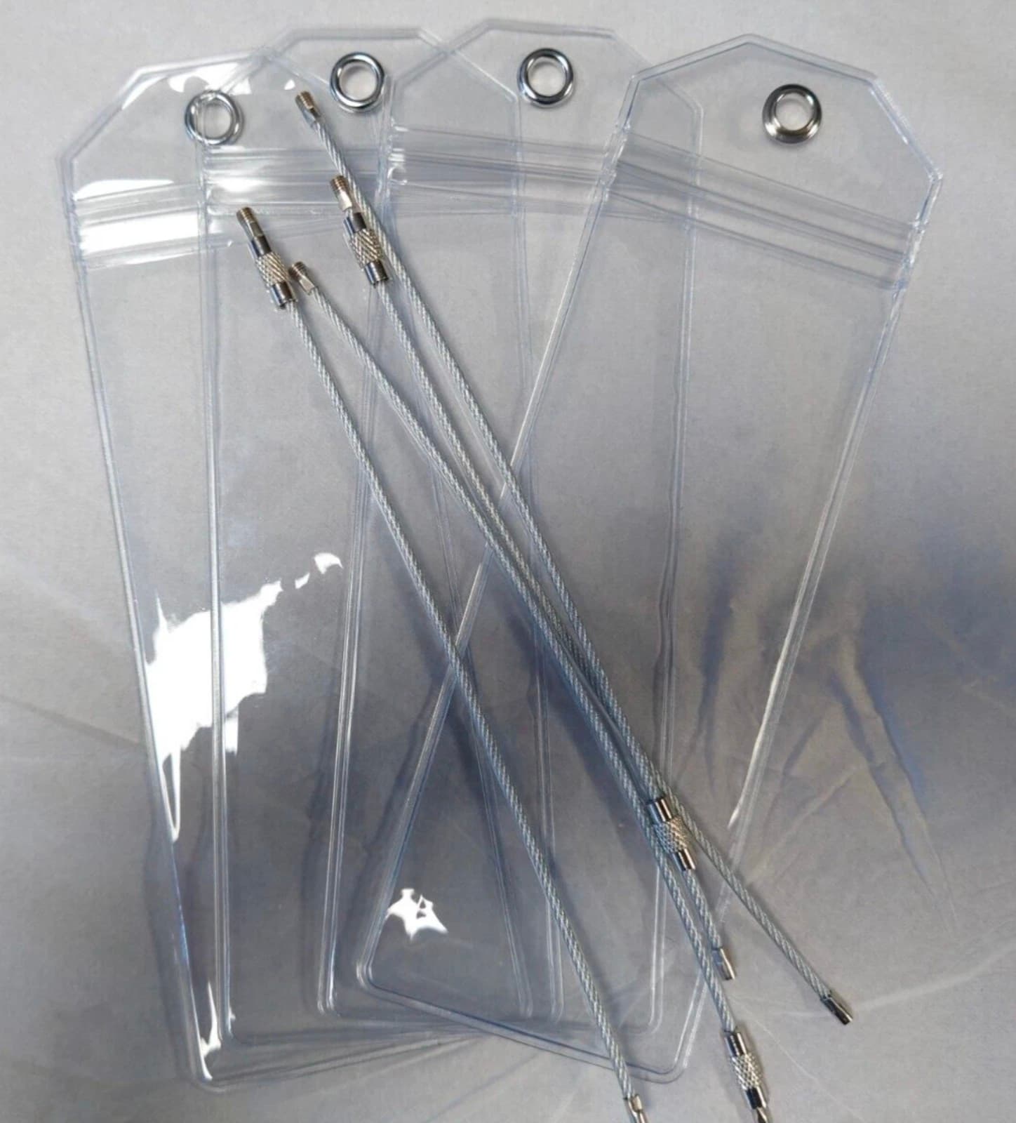 Cruise Tags - Ship Luggage Etag Holder 10 Tag Holders, Clear - Image 1