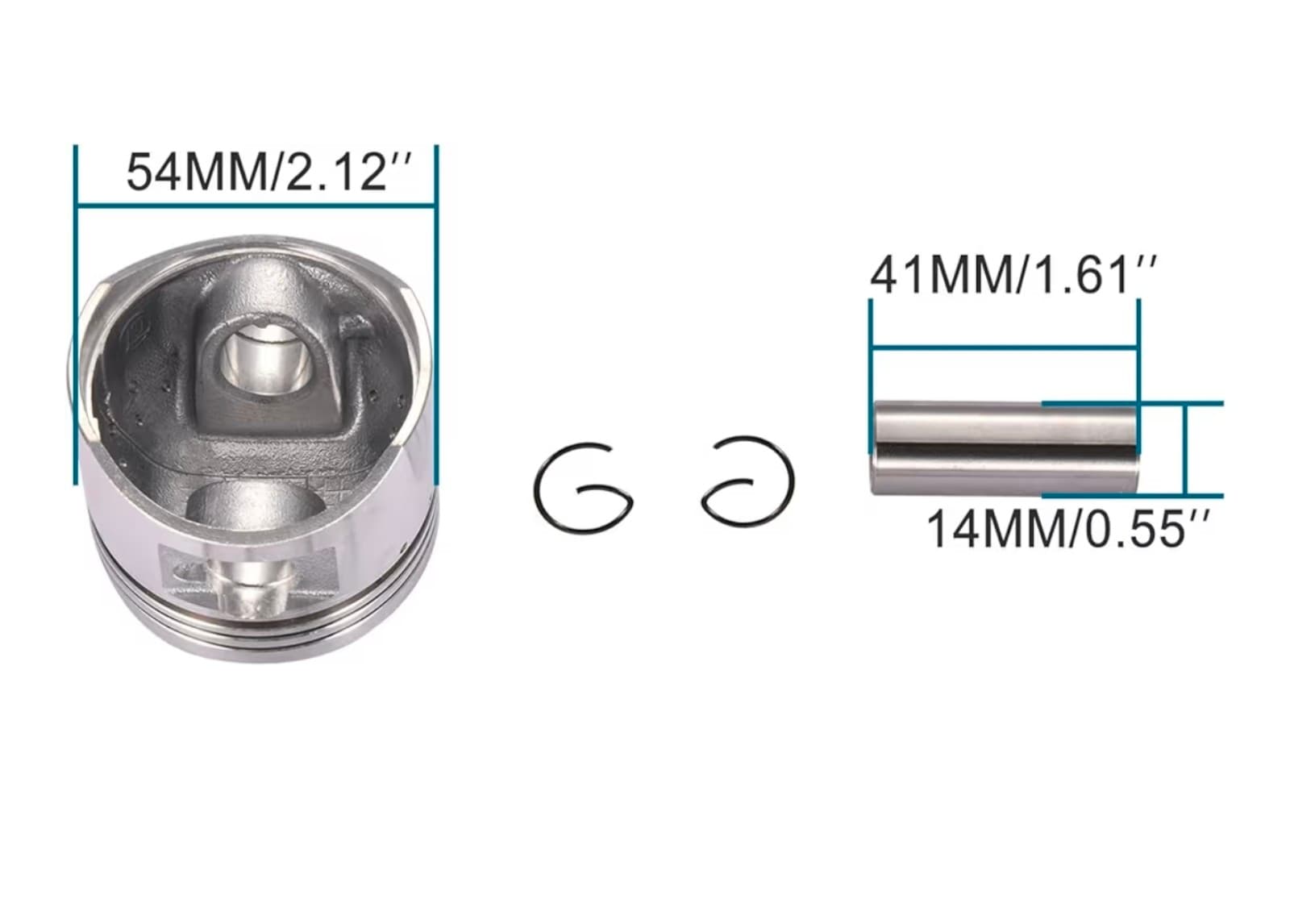 Dirt Bike Piston 54mm - Thumbnail 2