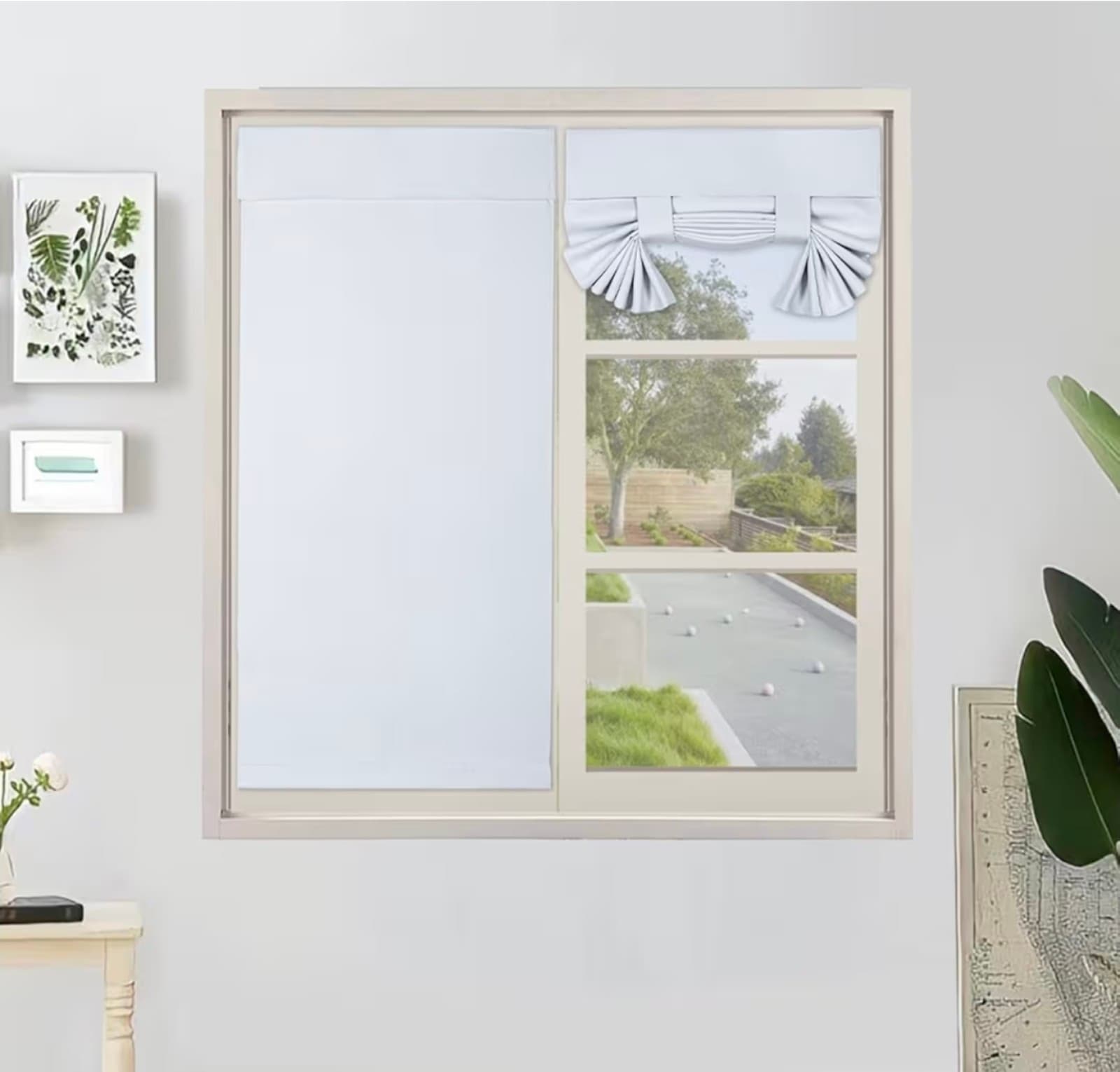 Blackout Curtain, Privacy Tie-up Shade, Thermal Insulated Small Curtain 34x40 - Image 1