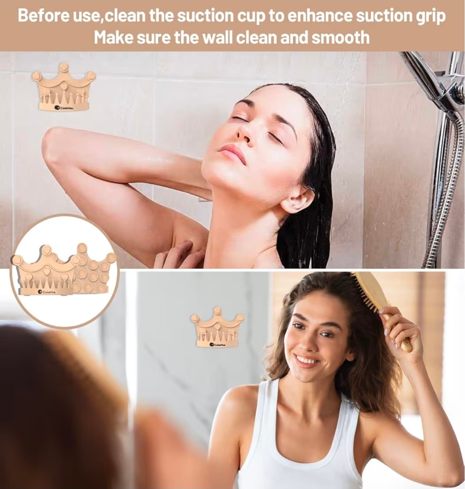 Silicone Suction Hair Catcher, Wall-Mount Suction - Thumbnail 6