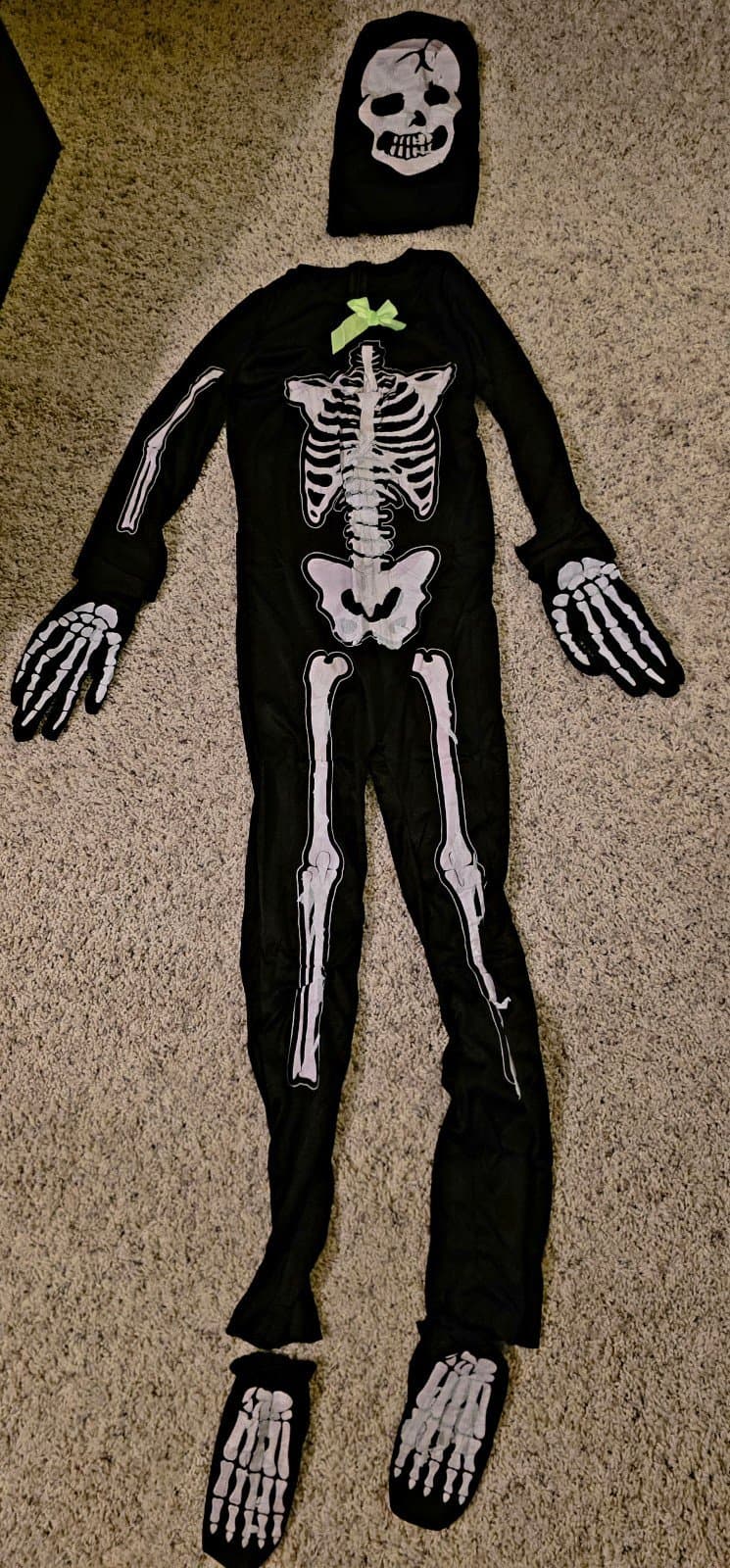 Skeleton Costume Glow In The Dark! sz Medium - Thumbnail 2