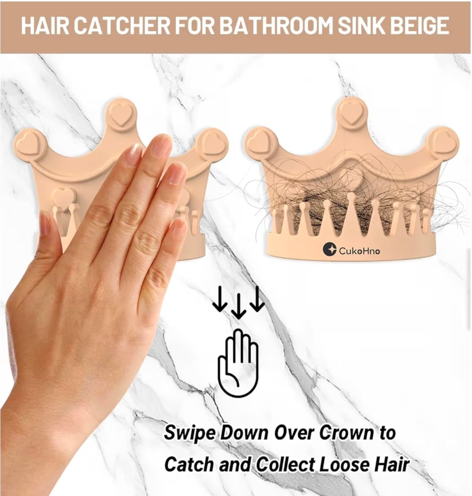 Silicone Suction Hair Catcher, Wall-Mount Suction - Thumbnail 5