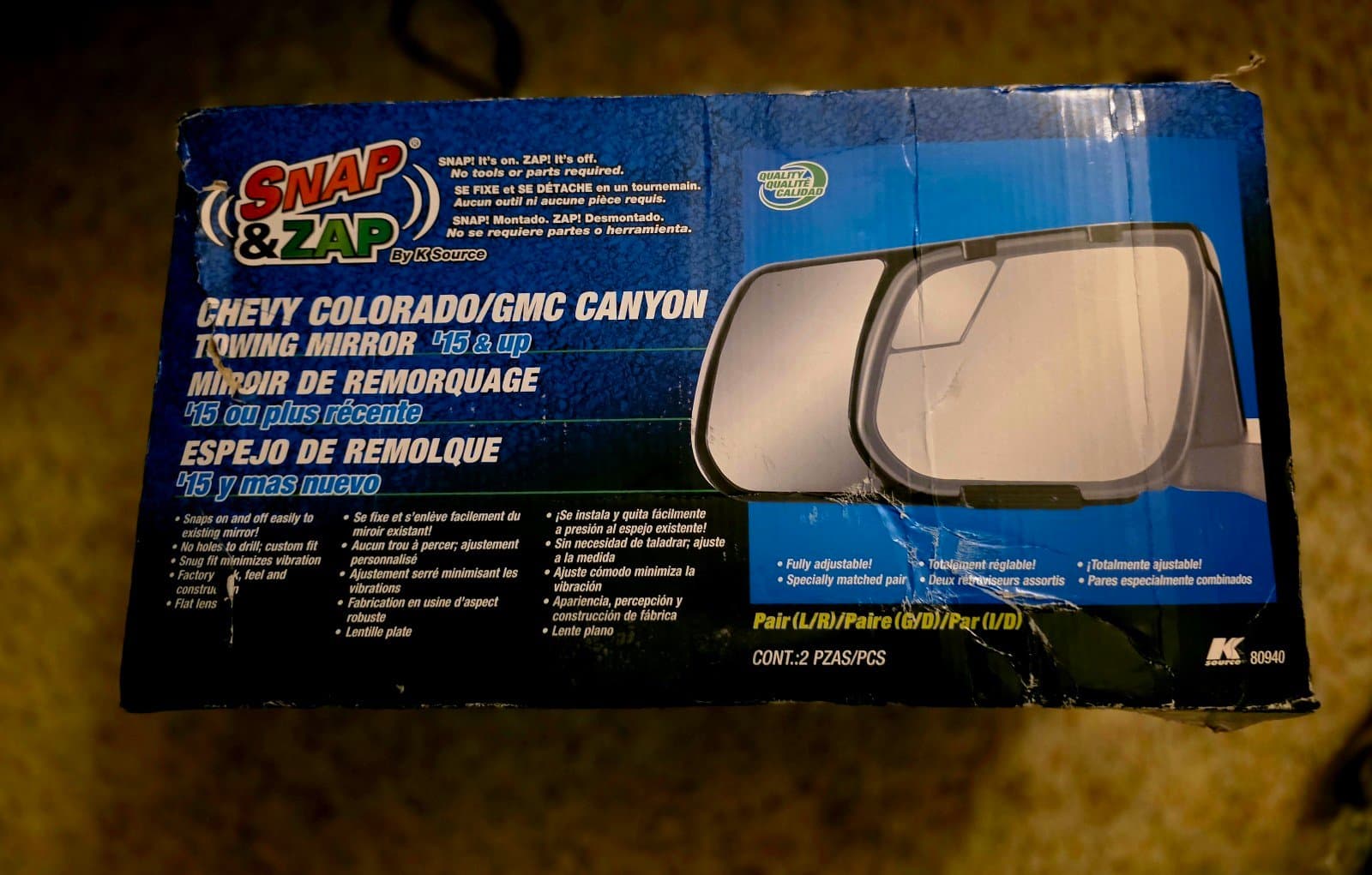 Tow Mirror for Chevrolet Colorado/GMC Canyon by Snap & Zap - Image 1