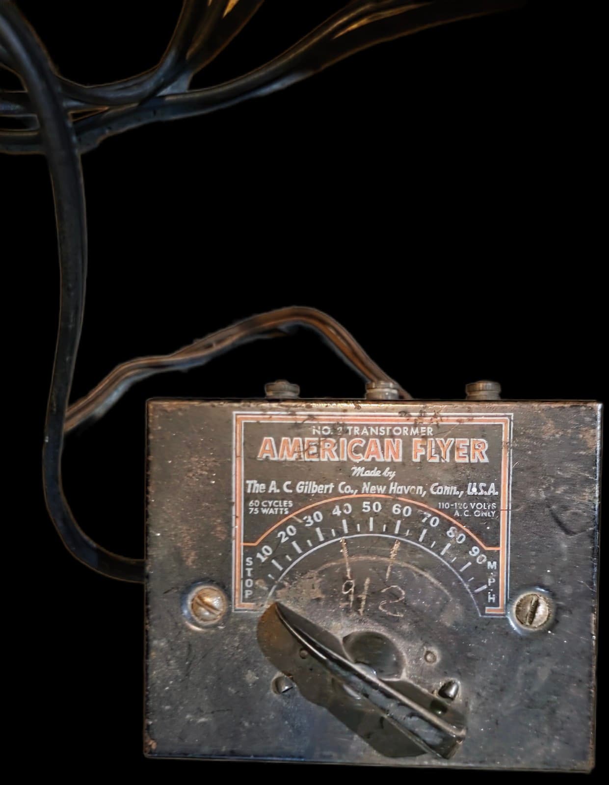 Vintage American Flyer NO. 2 Transformer 75 Watts A. C. Gilbert Co. - Thumbnail 2