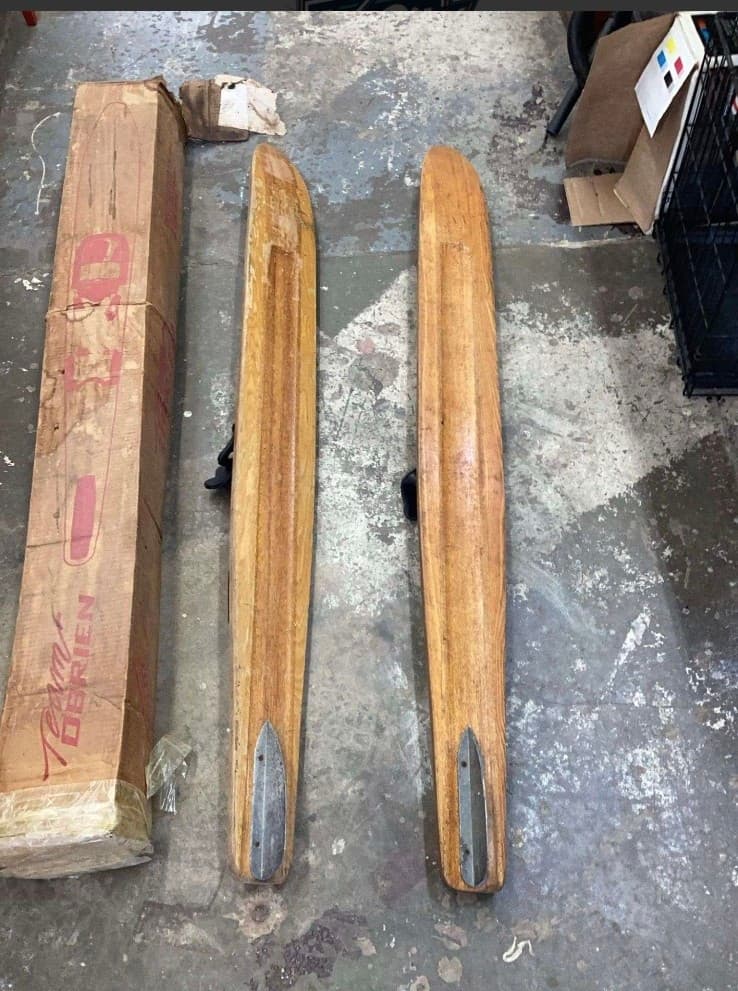Vintage O'Brien Competition 68” Wood Slalom Water Ski - Image 1