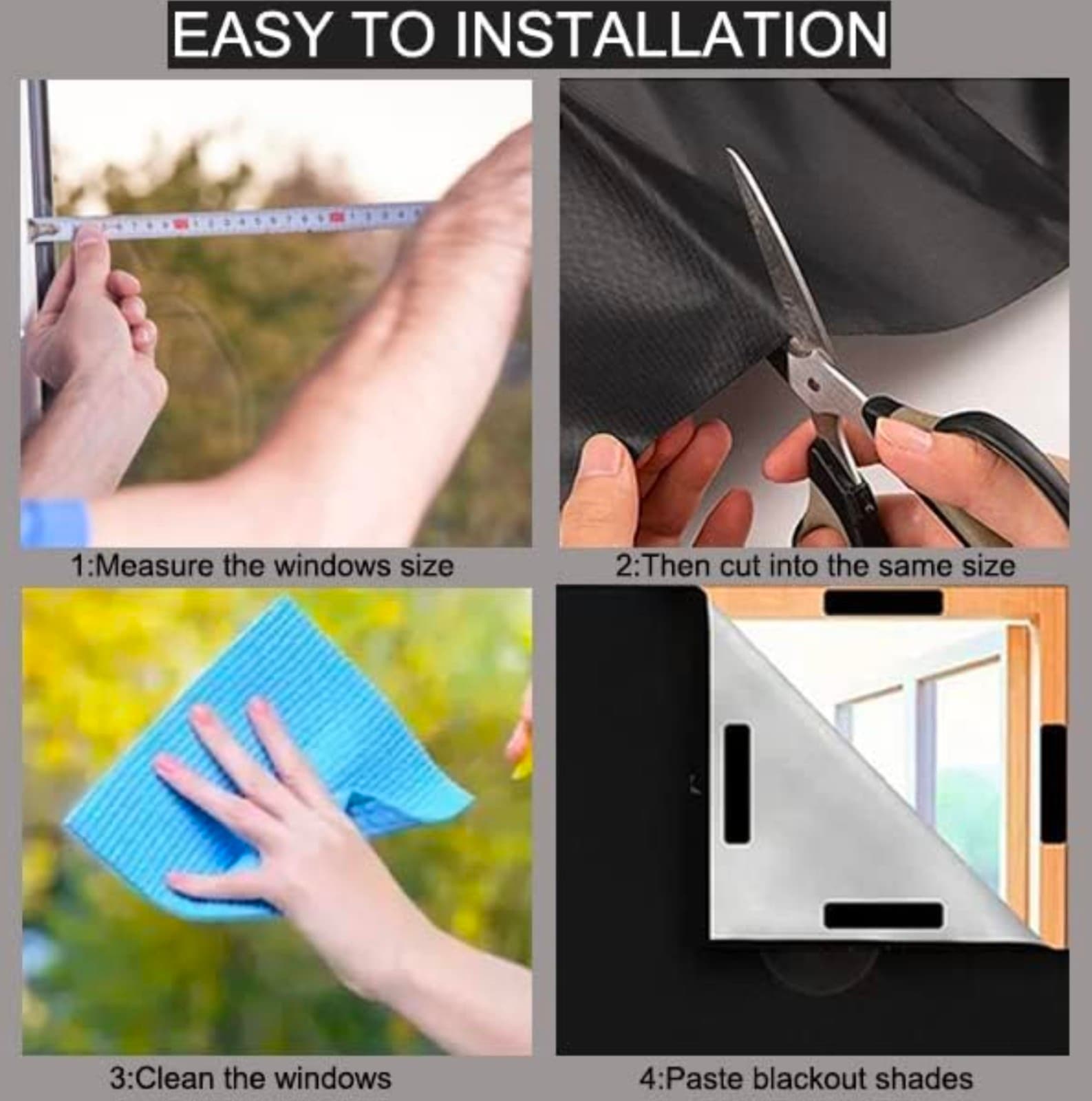 Blackout Curtain for Bedroom Room 118" x 57" Temporary Blackout Curtain - Thumbnail 3