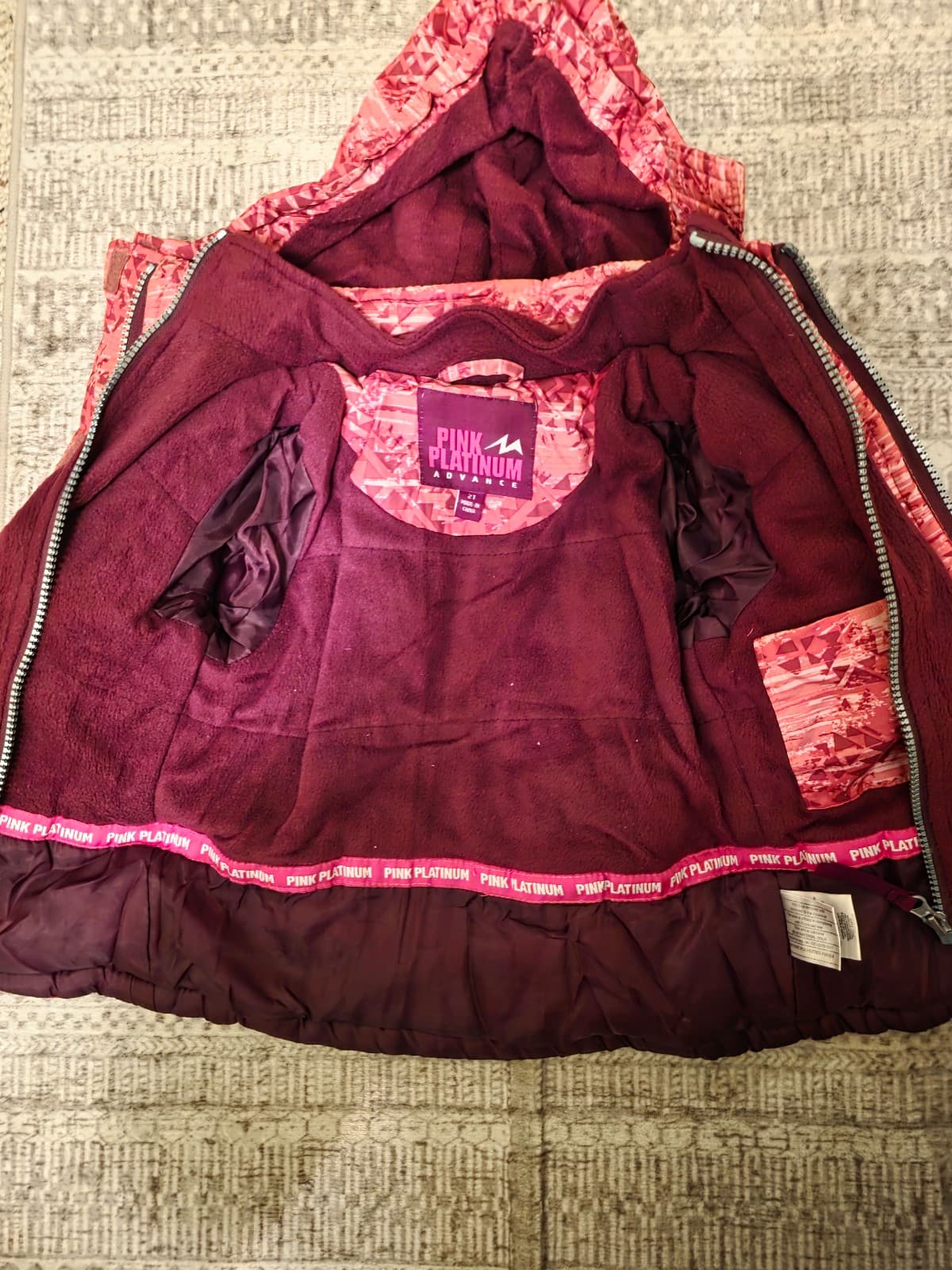 Girls Winter Coat sz 2T Pink Platinum - Thumbnail 5