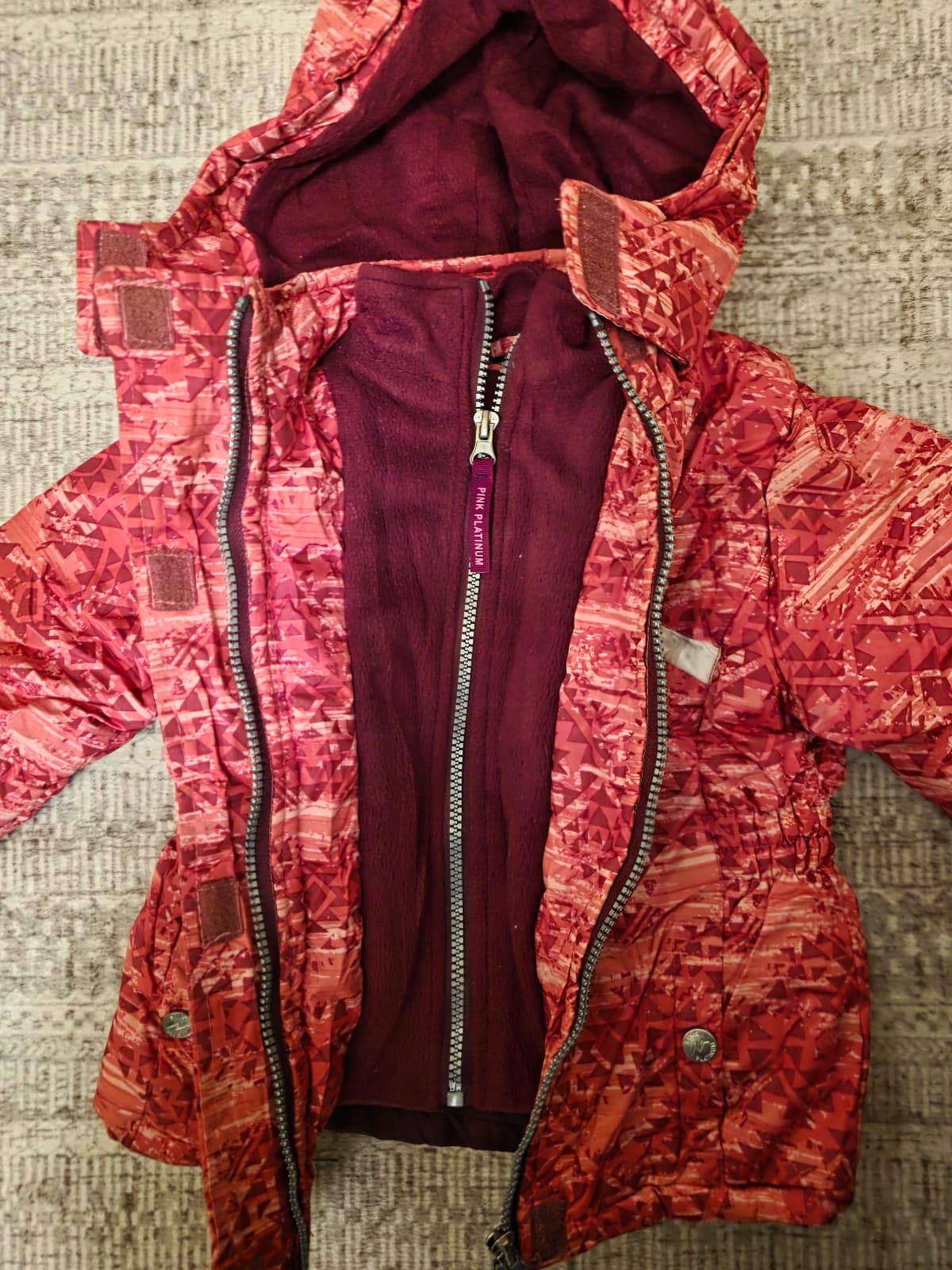 Girls Winter Coat sz 2T Pink Platinum - Thumbnail 4