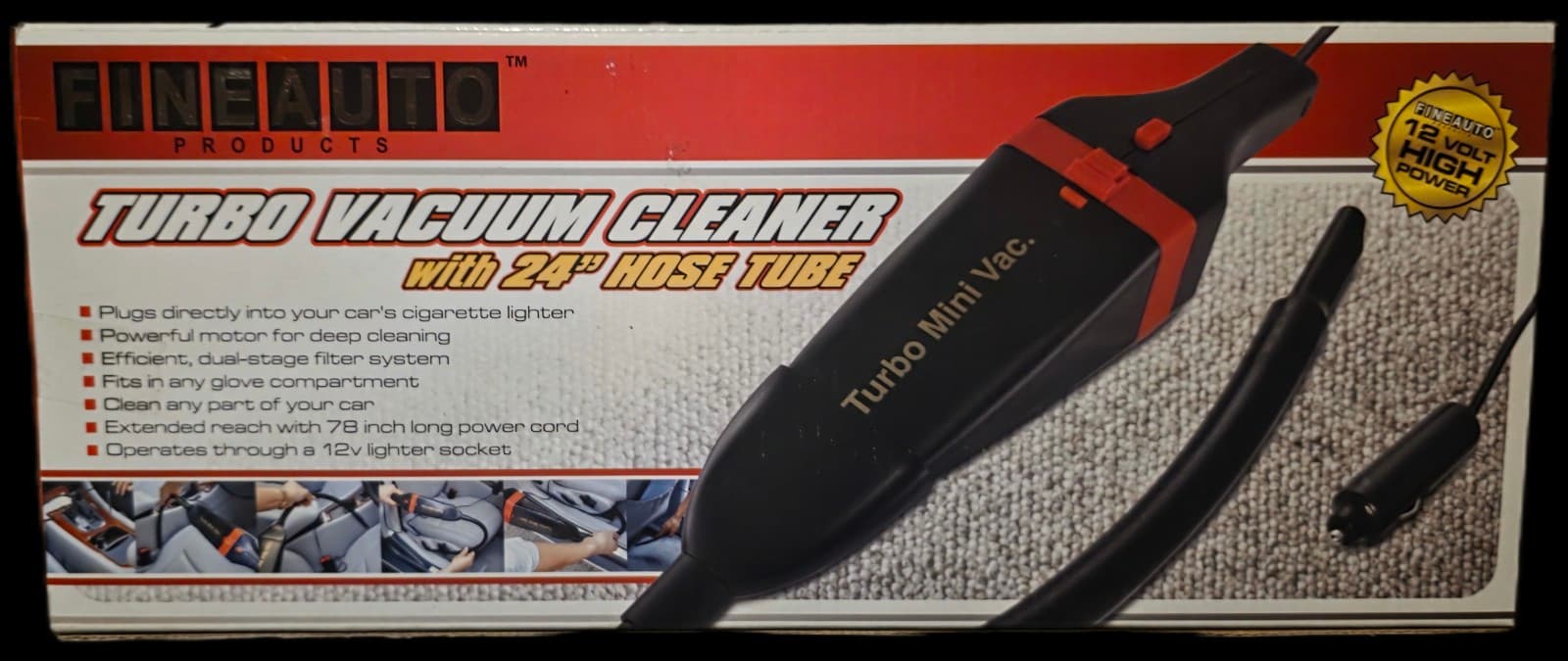 Turbo Car Vacuum Cleaner 24in Hose - Image 1
