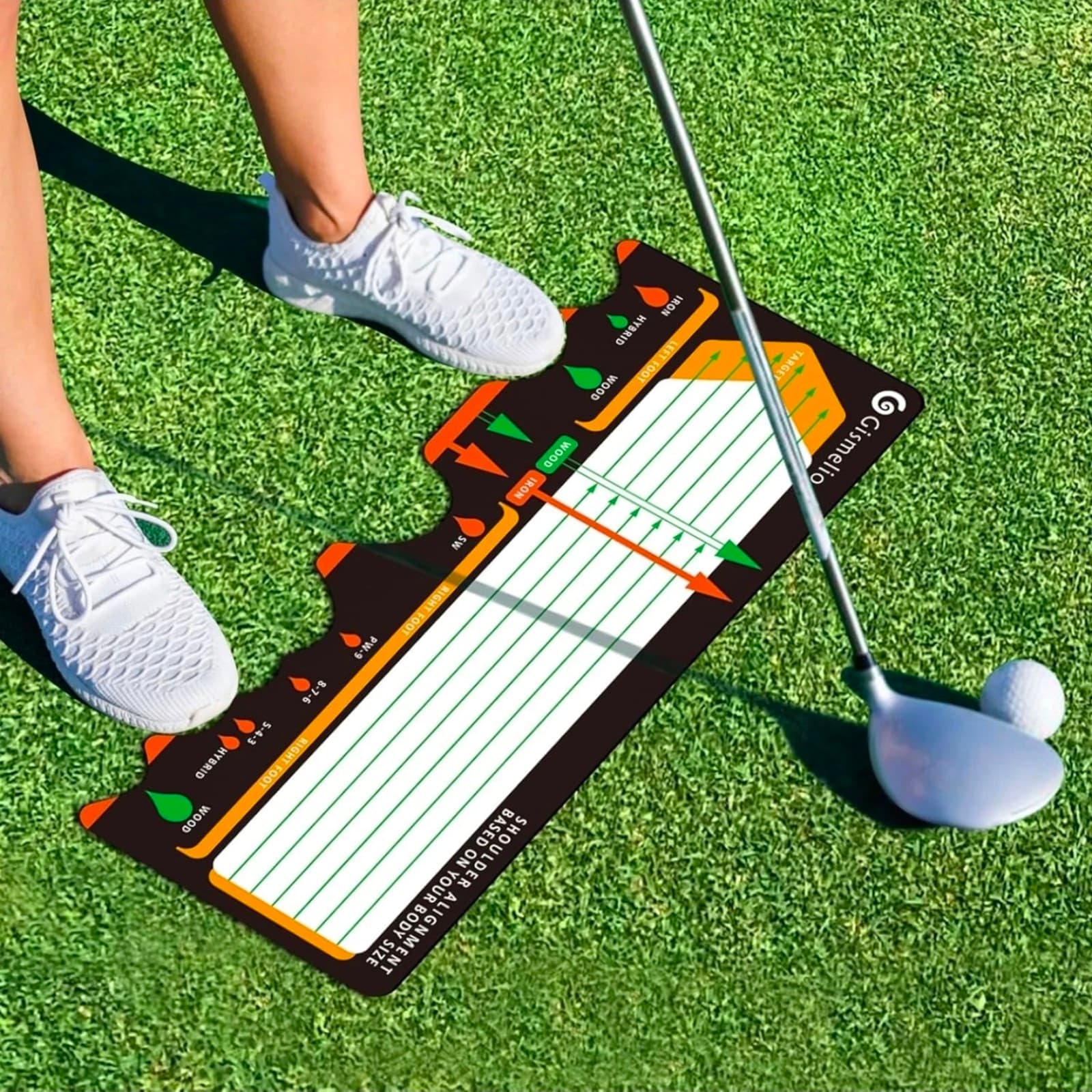 Golf Training Mat for Beginners | Posture Assistance and Entry-Level Black - Image 1