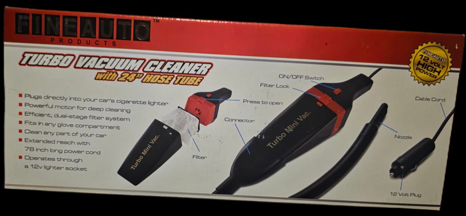 Turbo Car Vacuum Cleaner 24in Hose - Thumbnail 2