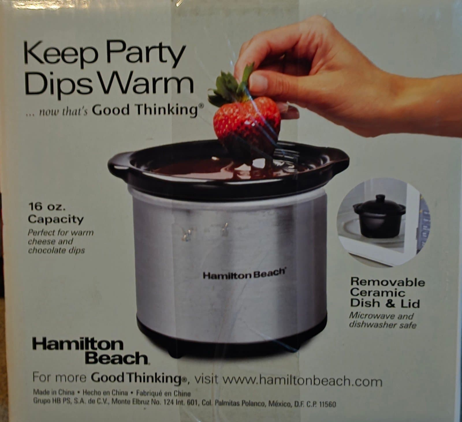 Hamilton Beach Party Dip Warmer Electric Pot 16 oz - Thumbnail 2