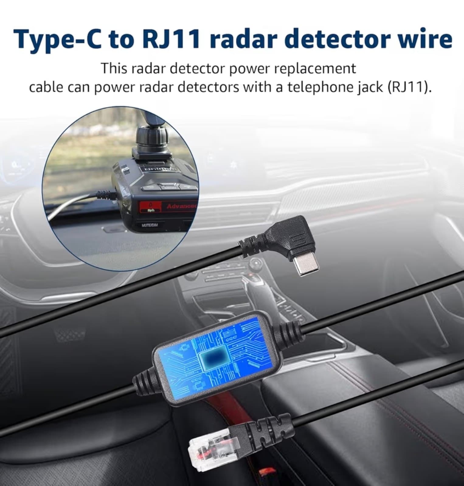 Radar Detector Cables, 6.56Ft Each, Compatible with Escort, Uniden, Beltronics, - Thumbnail 4