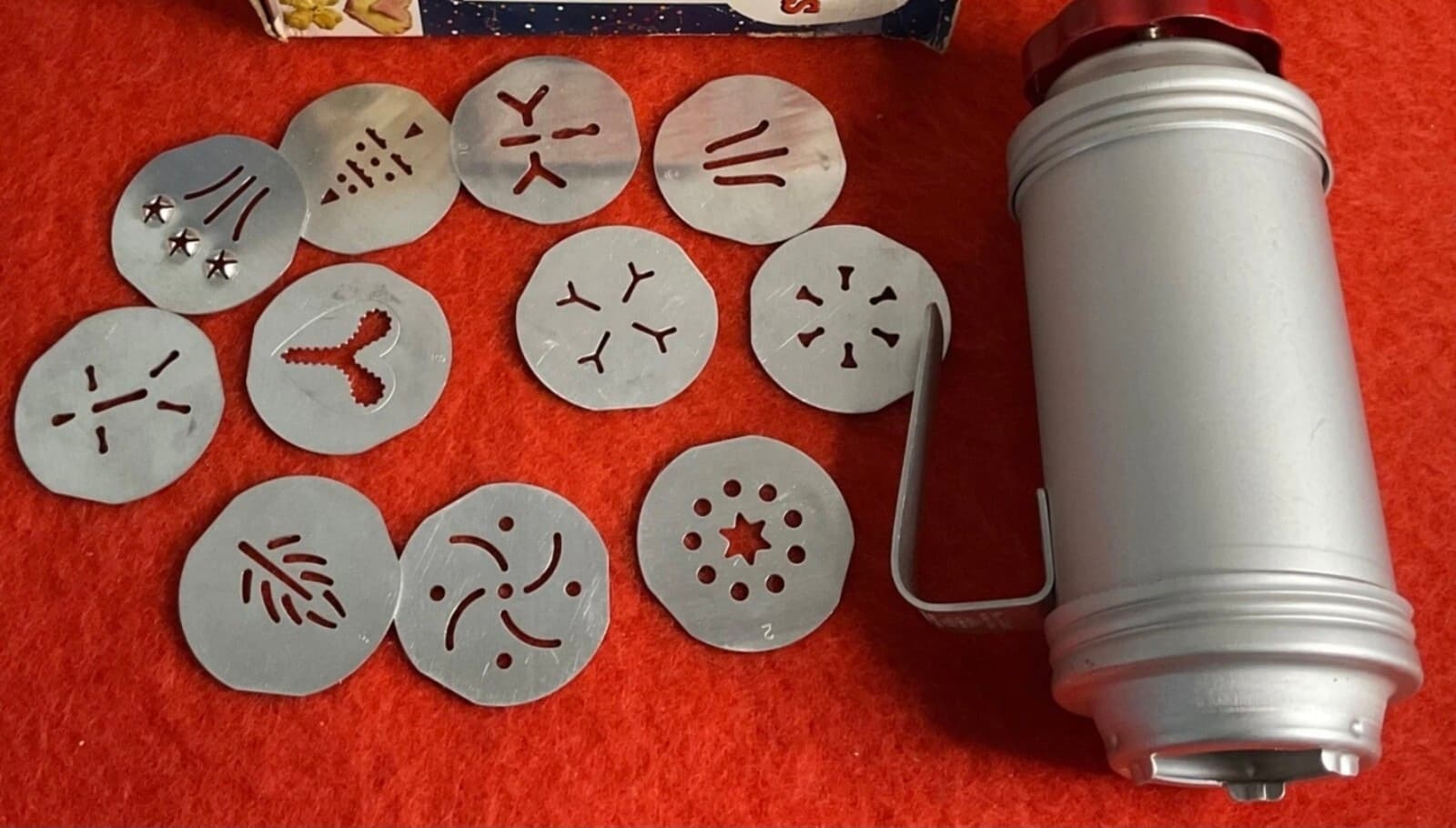 Vintage Cookie Press with several disks - Image 1