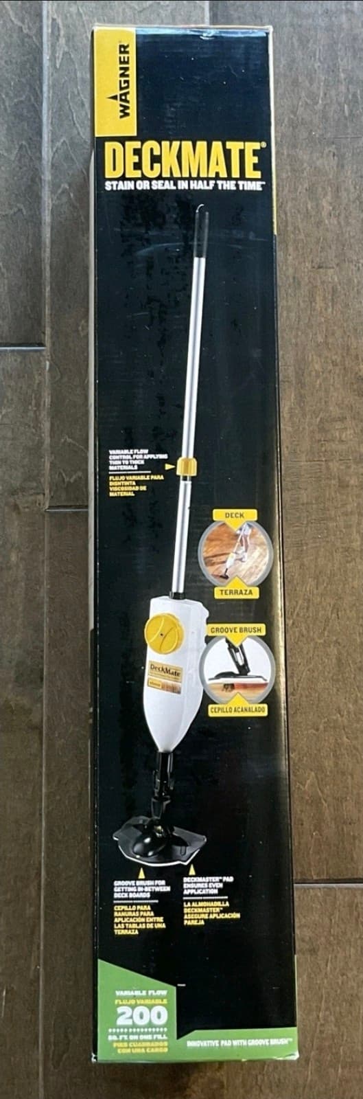 Wagner DeckMate Deck Staining Kit innovative pad with groove brush - Thumbnail 4