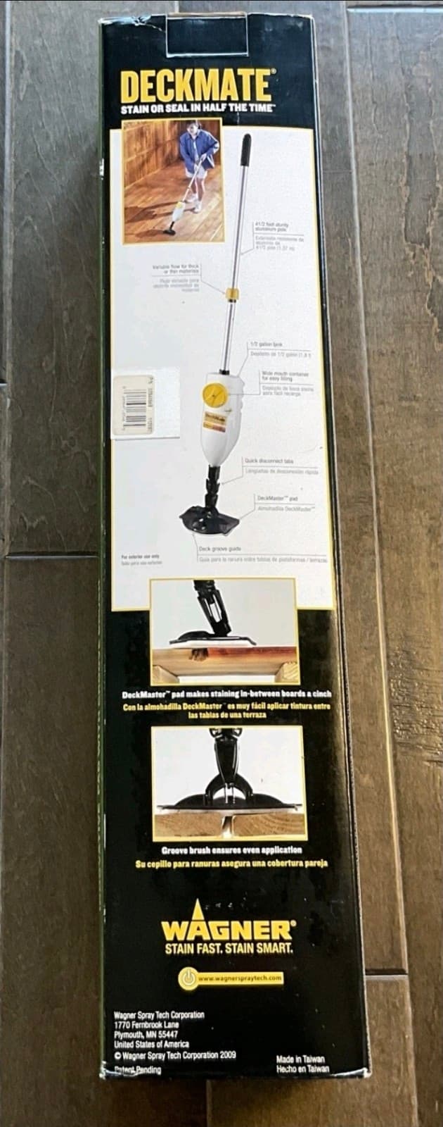 Wagner DeckMate Deck Staining Kit innovative pad with groove brush - Thumbnail 3