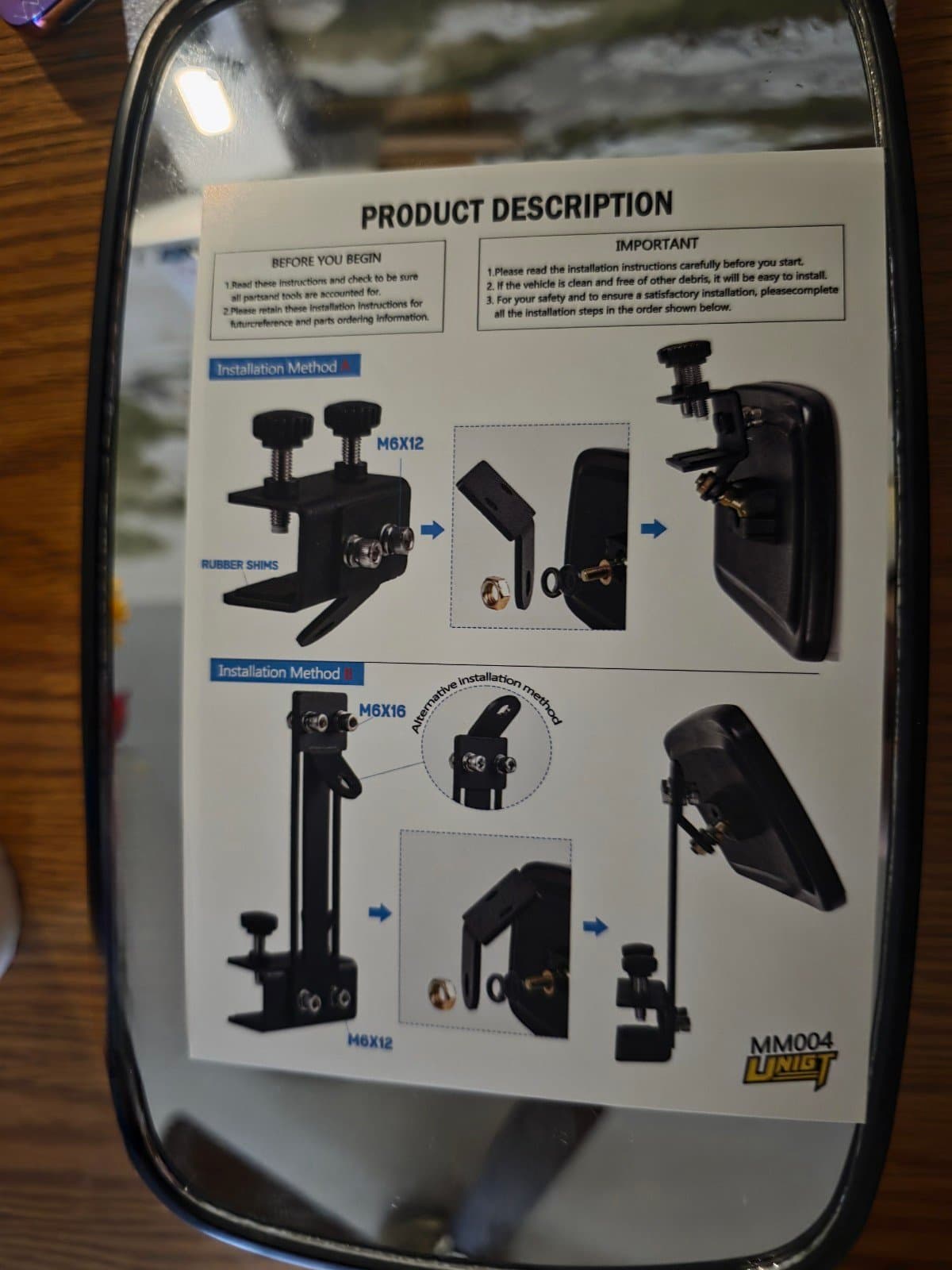 Boat Rear View Mirror 4.5"x8" for Boat Ski Boat Water Skiing Fishing - Thumbnail 7