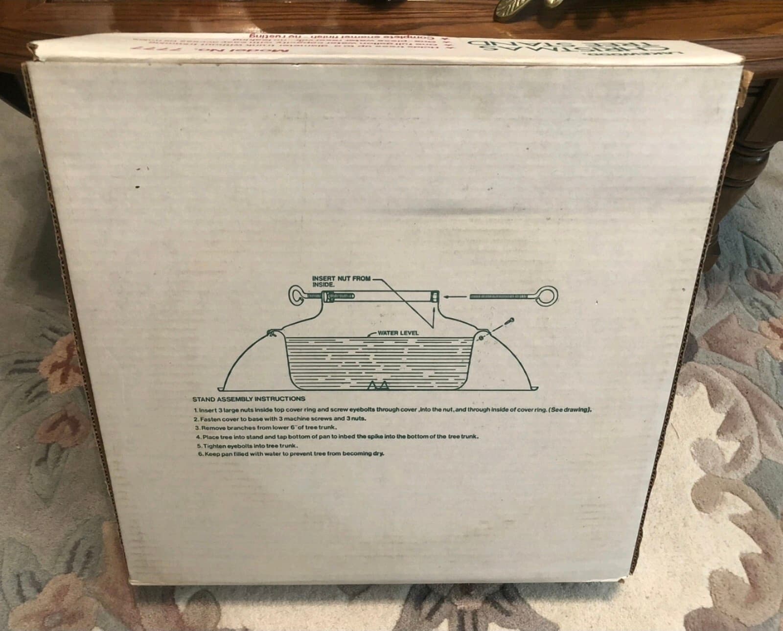 VTG Metal Christmas Tree Stand White Glitter 17” New No.7777 - Thumbnail 4