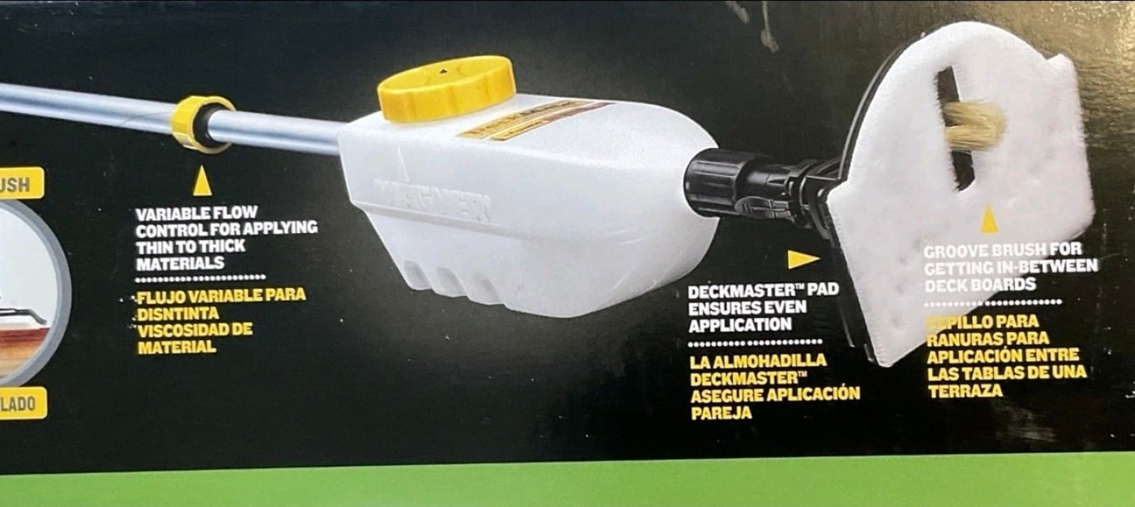 Wagner DeckMate Deck Staining Kit innovative pad with groove brush - Thumbnail 5
