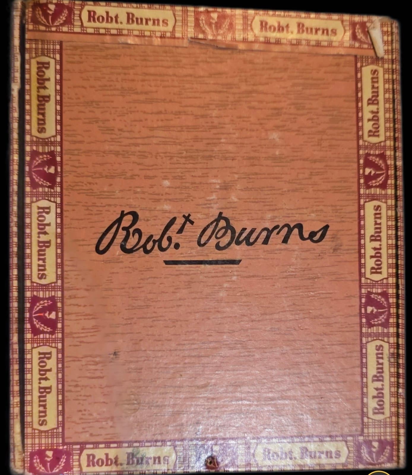 Vintage Robert Robt. Burns 5 cents Cigarillo Cigar Box Advertising Rare Old - Thumbnail 2