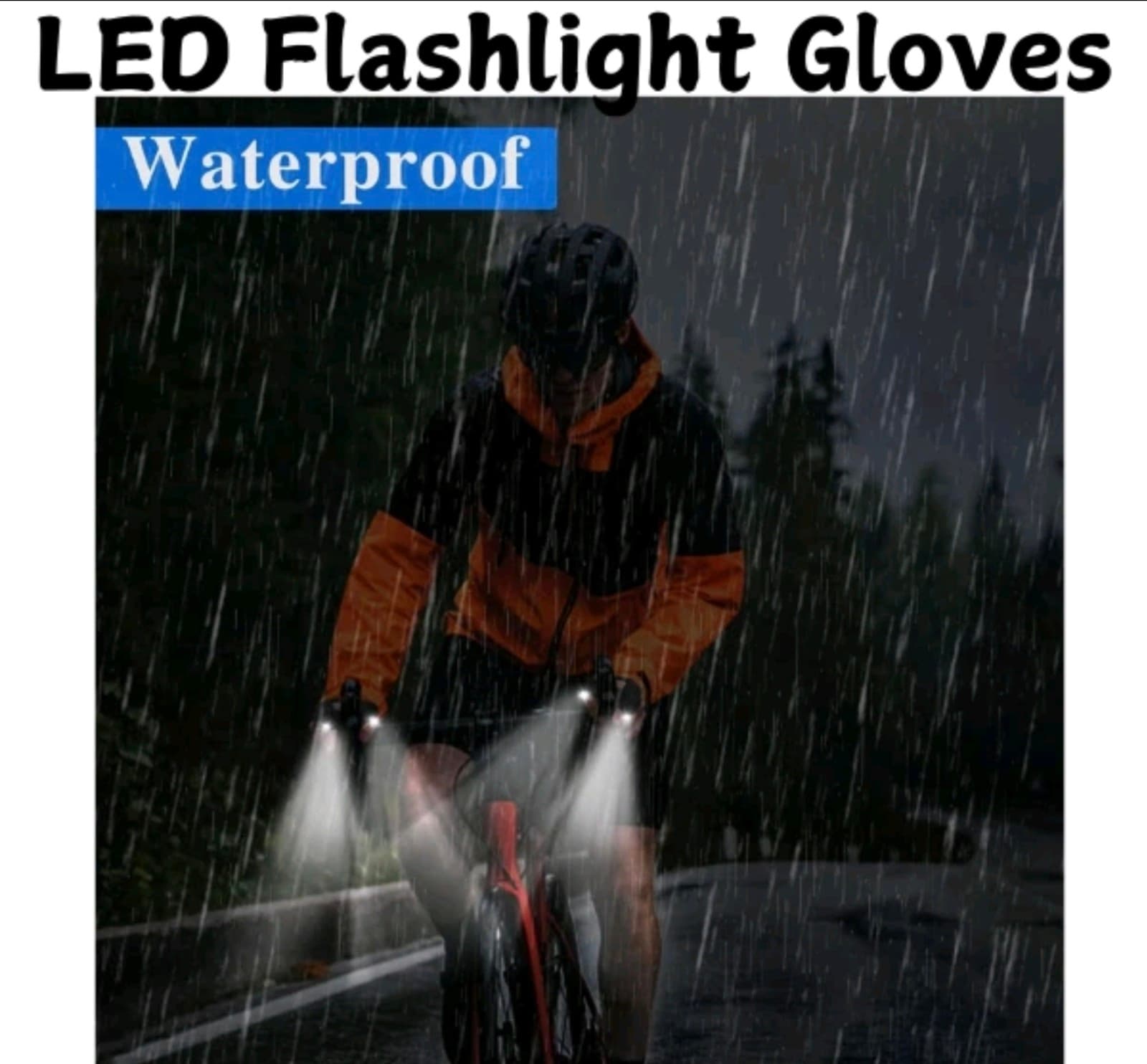 LED Flashlight Gloves Cool Gadget Waterproof Light for Camping Fishing Repairing - Thumbnail 3