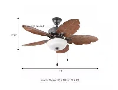 Harbor Breeze St Kitts 52-in Oil Rubbed Bronze Indoor/Outdoor Ceiling Fan - Thumbnail 4