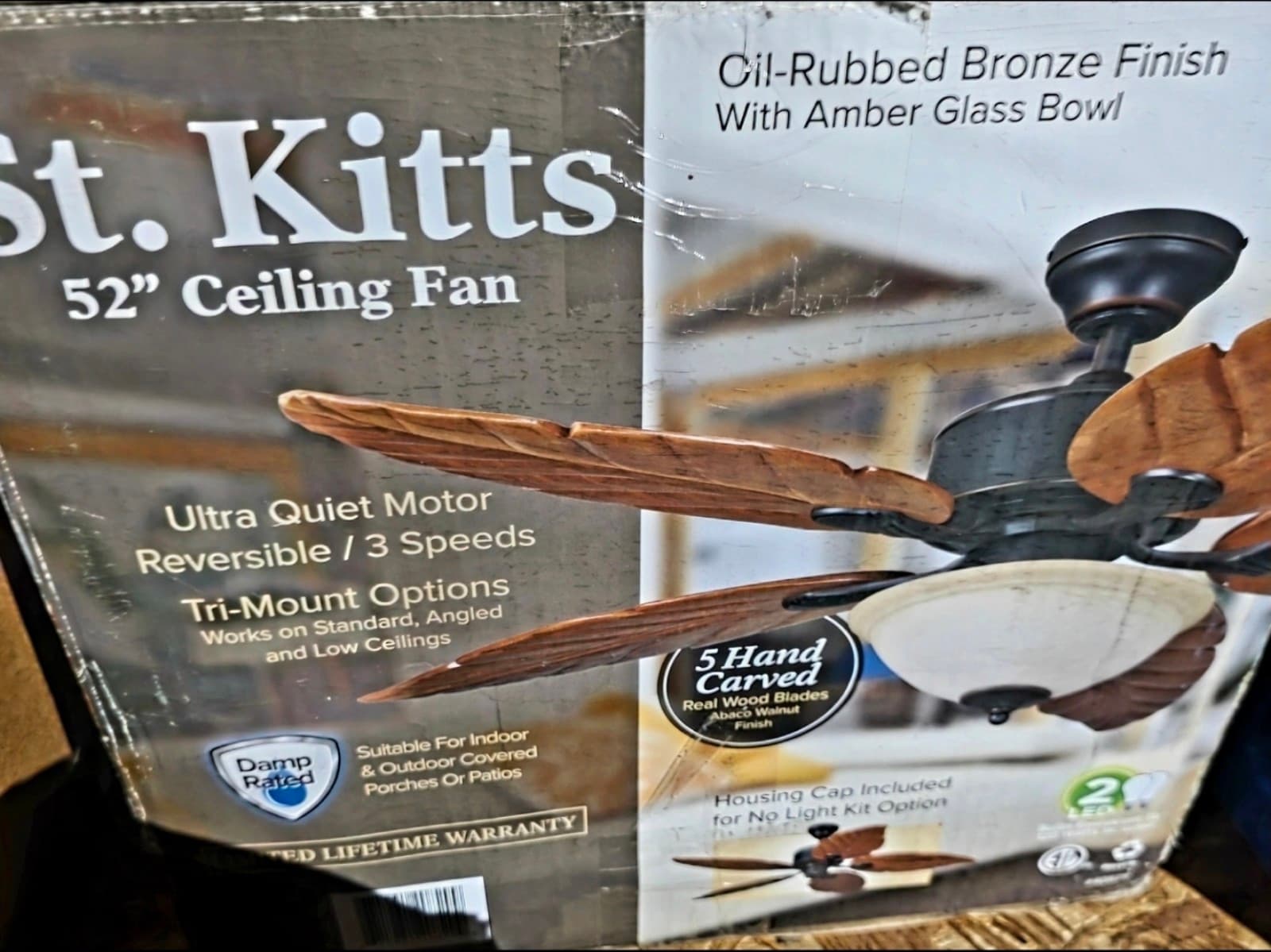 Harbor Breeze St Kitts 52-in Oil Rubbed Bronze Indoor/Outdoor Ceiling Fan - Thumbnail 5