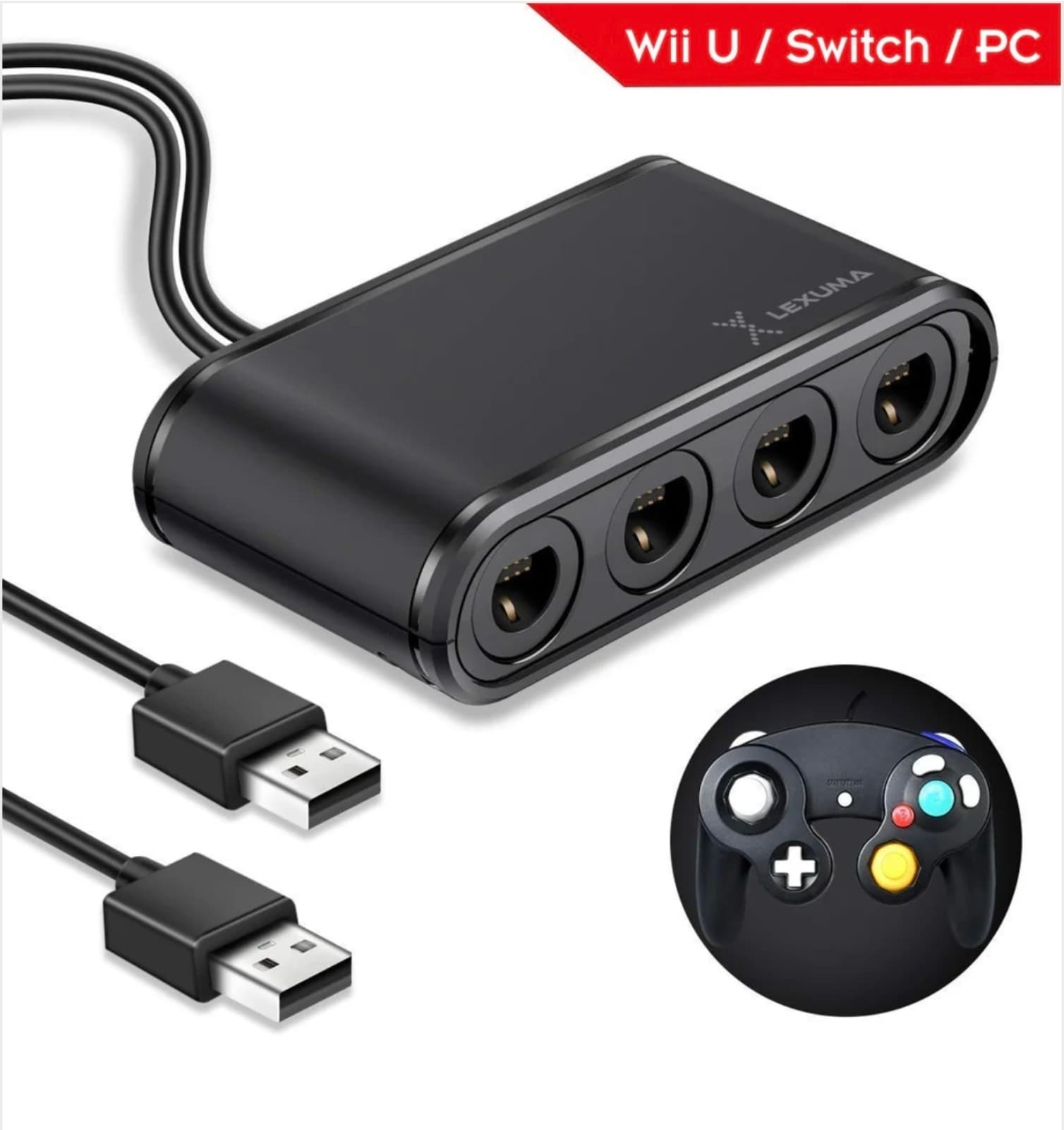 GameCube Controller Adapter for Wii U, Nintendo Switch and PC USB - Image 1