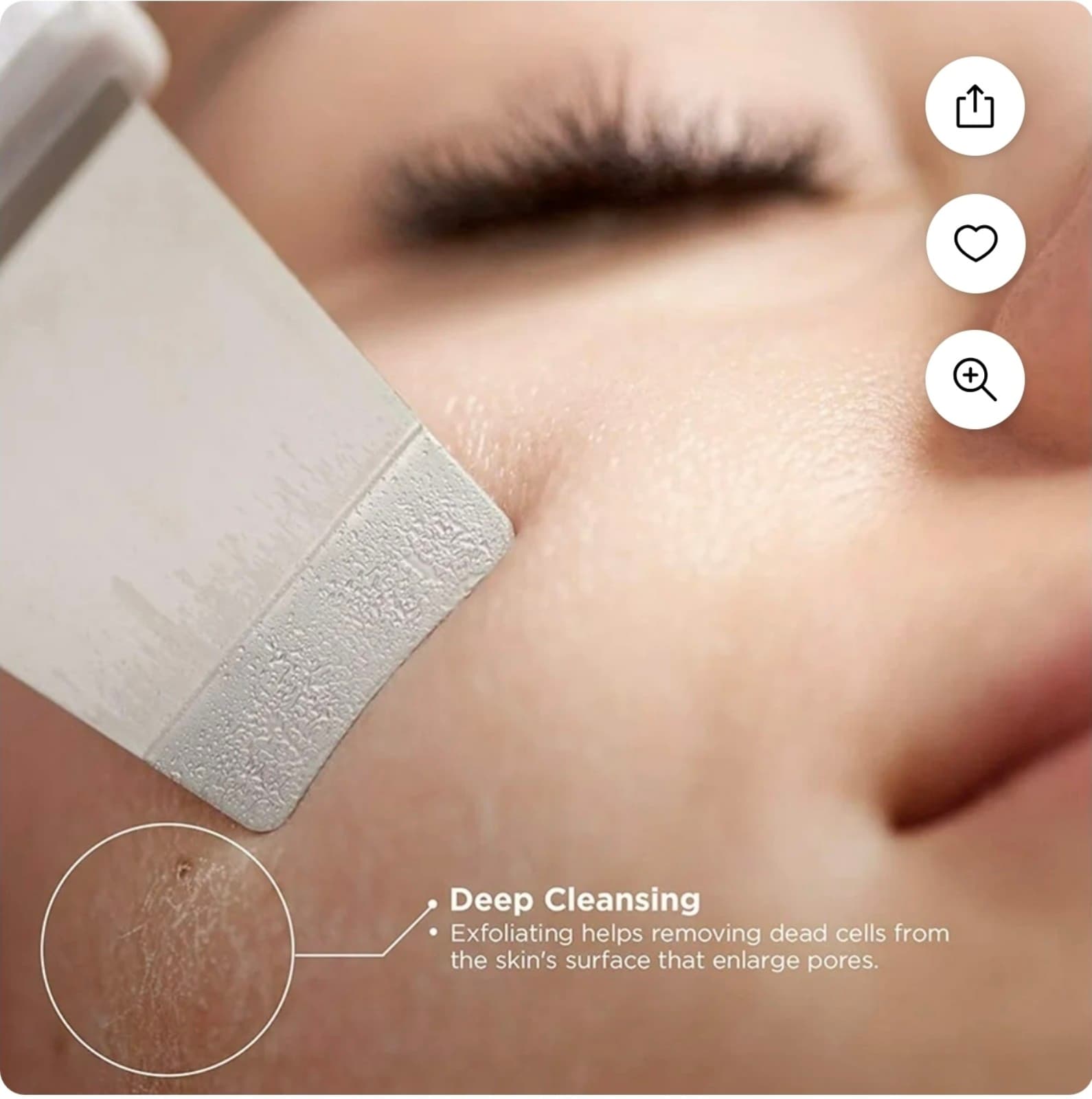 Ultrasonic Face Skin Scrubber Facial Cleaner Skin Peeling Blackhead Removal Revi - Thumbnail 2