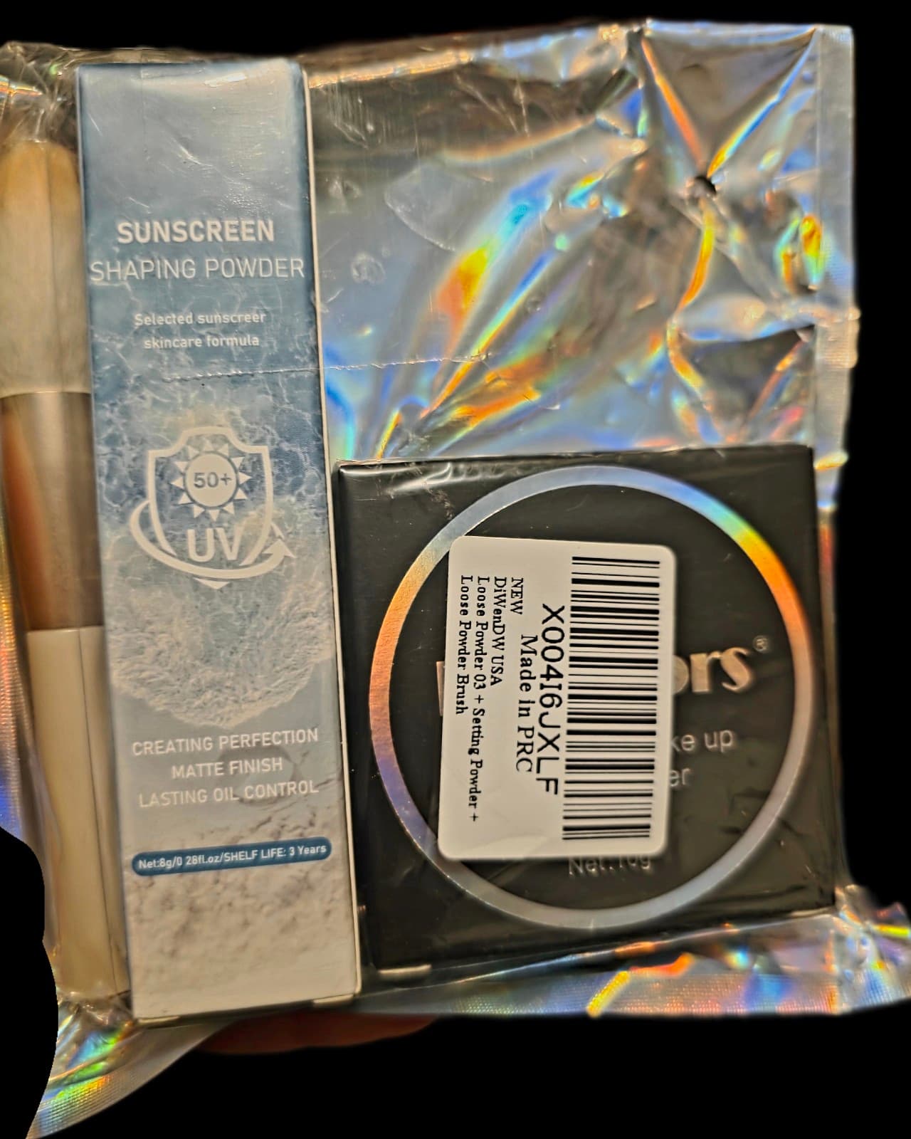 Sunscreen Shaping Powder, Setting Powder & Brush - Image 1