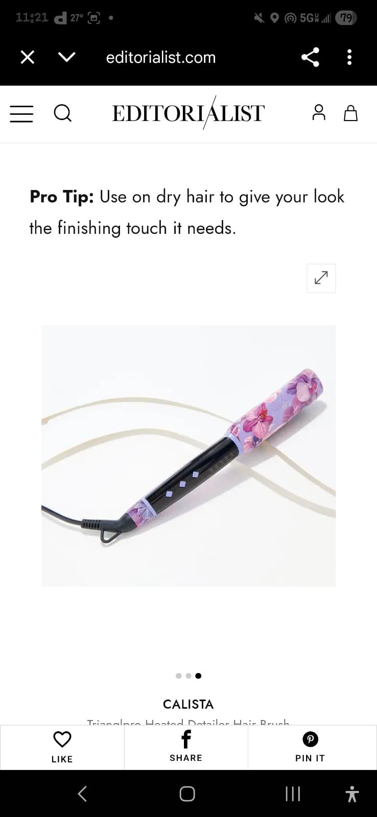 Calista TrianglPro Heated Detailer Brush - Thumbnail 2