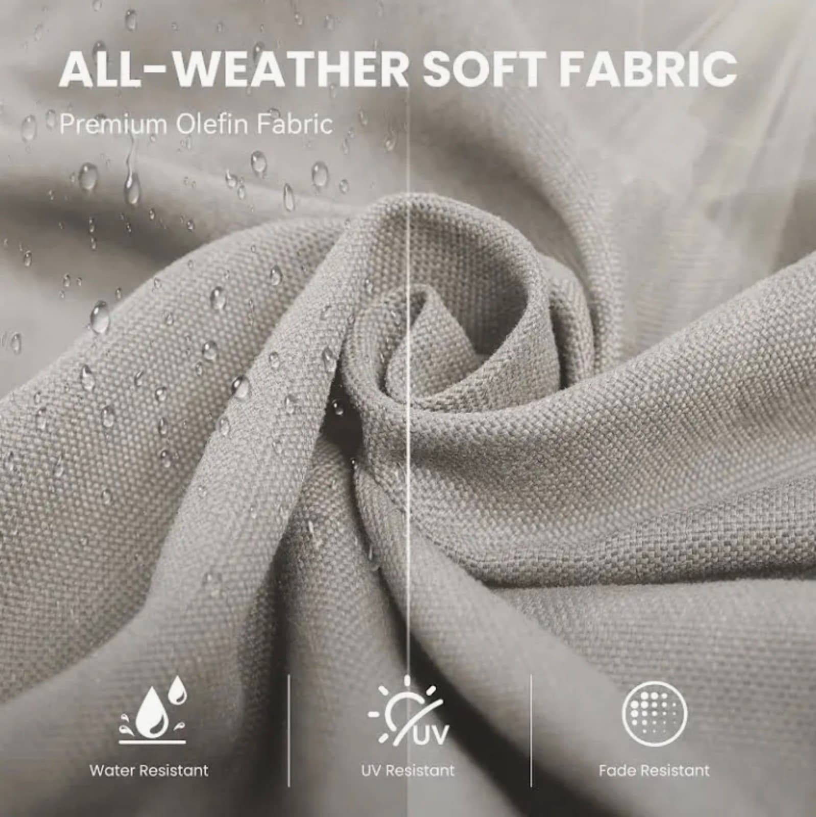 Outdoor Wicker Furniture Cushion Set, 24 x 24 x 6 Thicken Deep Seat Patio Chair - Thumbnail 2