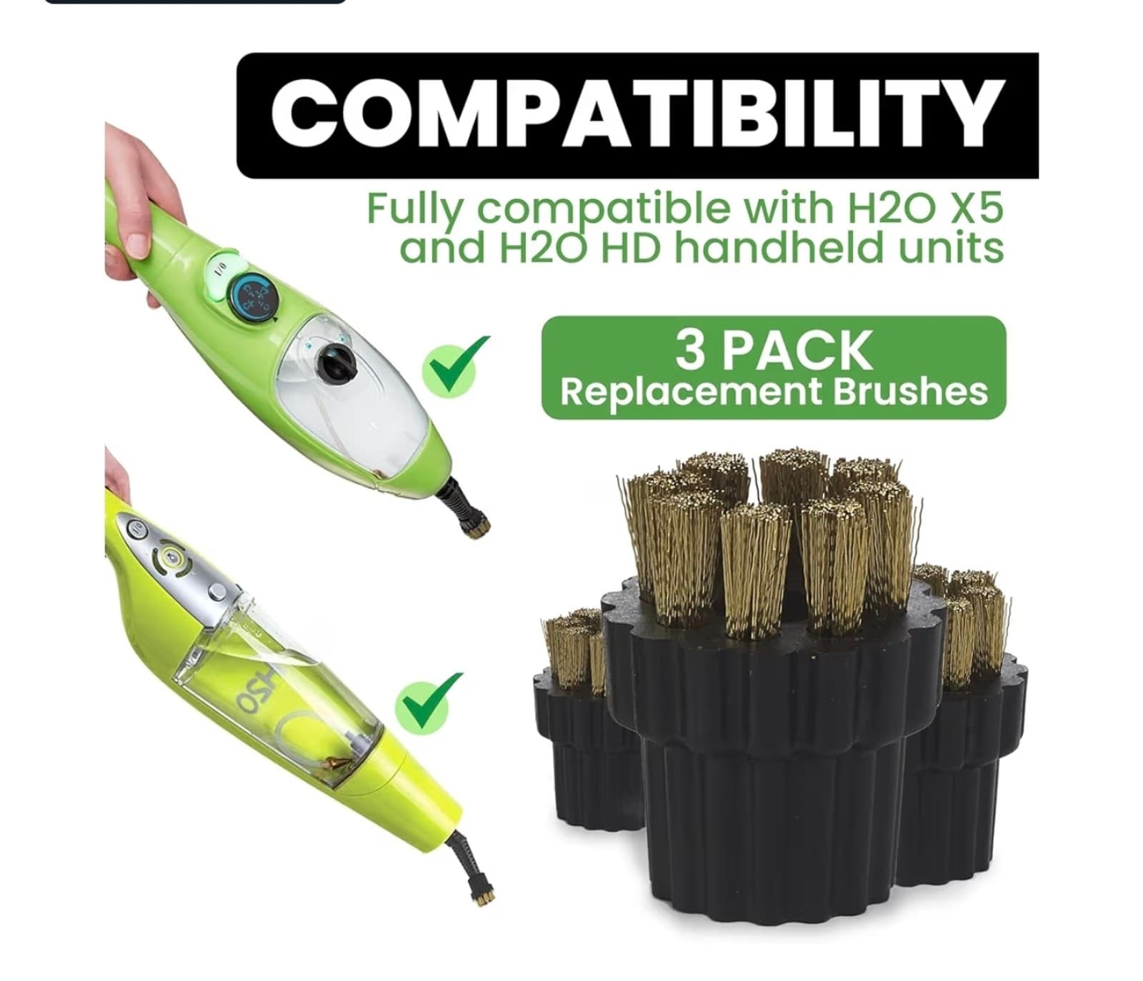 Steam Mop 6-Pack Replacement Micro-Scrubbing Brushes - Thumbnail 2