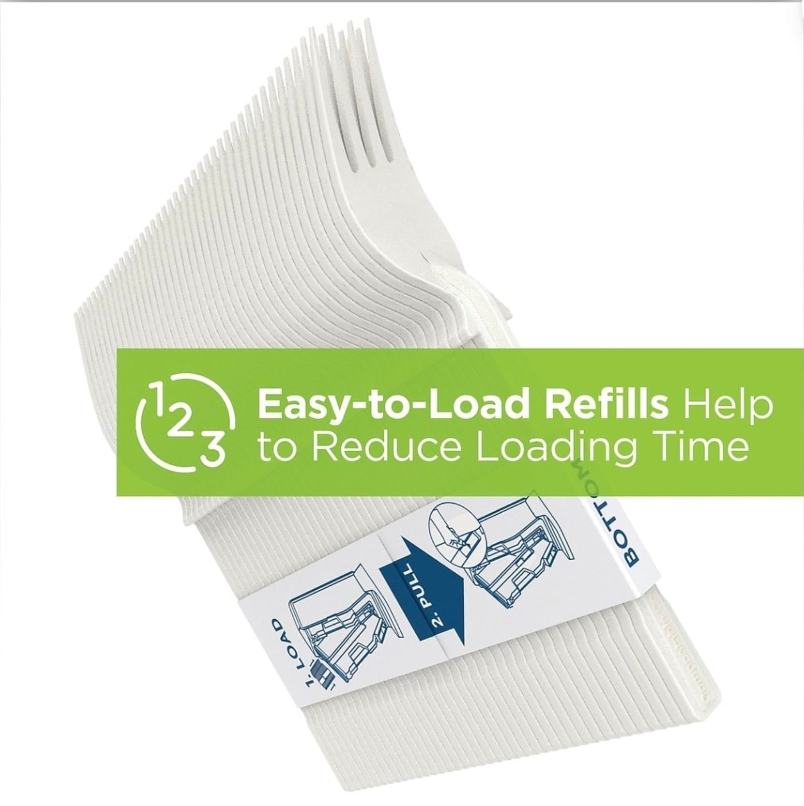 Dixie Ultra Smart Stock Series-T Compostable Plastic Tea Spoon Refill Beige - Thumbnail 7