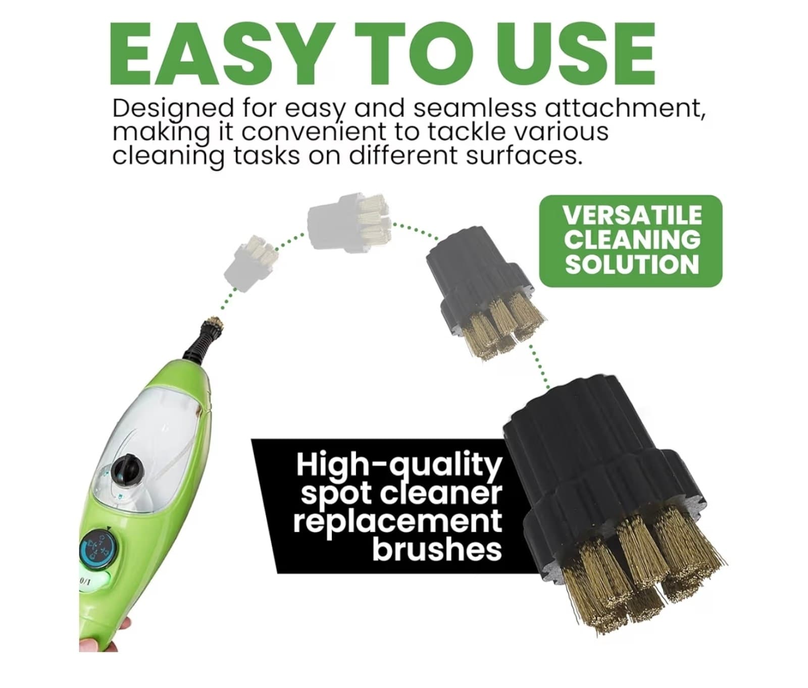 Steam Mop 6-Pack Replacement Micro-Scrubbing Brushes - Thumbnail 3