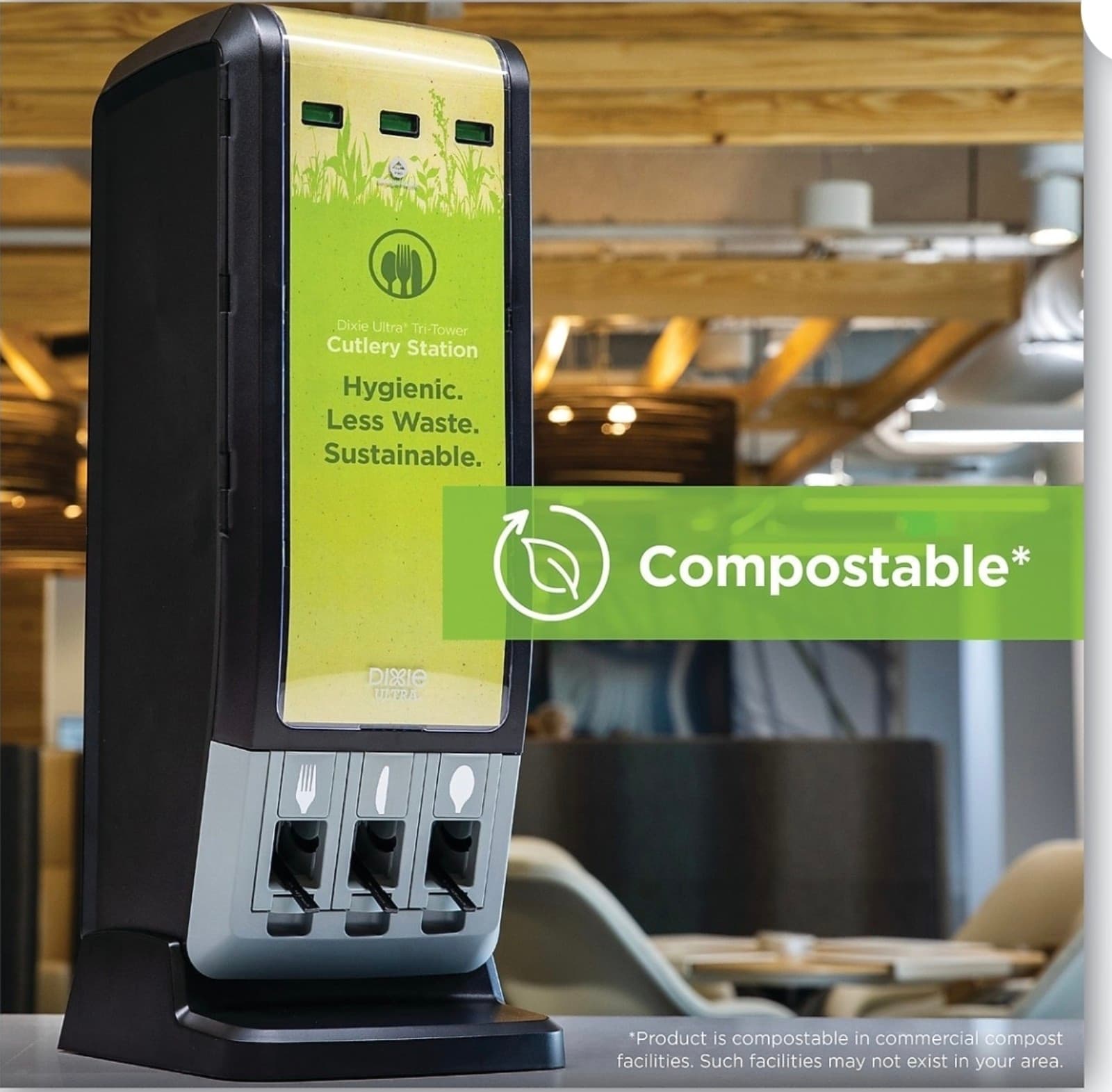 Dixie Ultra Smart Stock Series-T Compostable Plastic Tea Spoon Refill Beige - Thumbnail 8